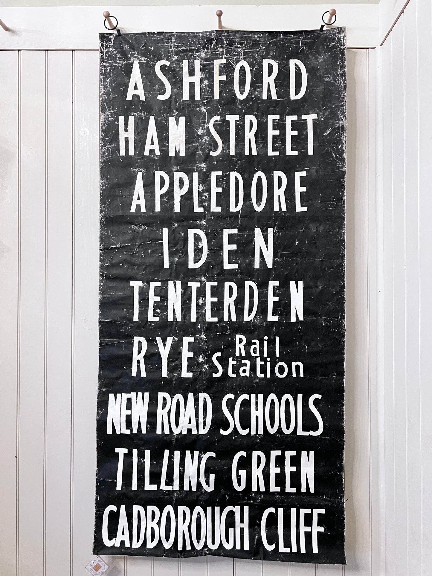 English Bus Scroll Tapestry