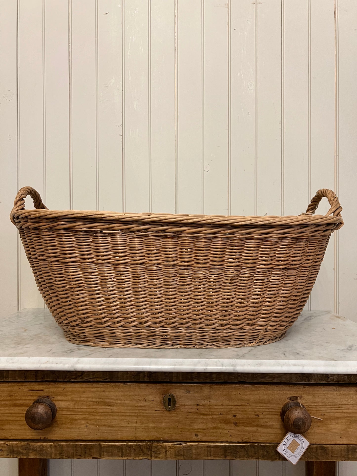French Laundry Basket Oval