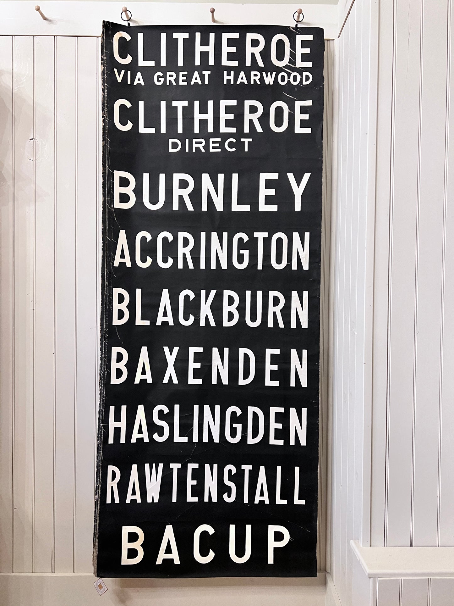 English Bus Scroll Tapestry