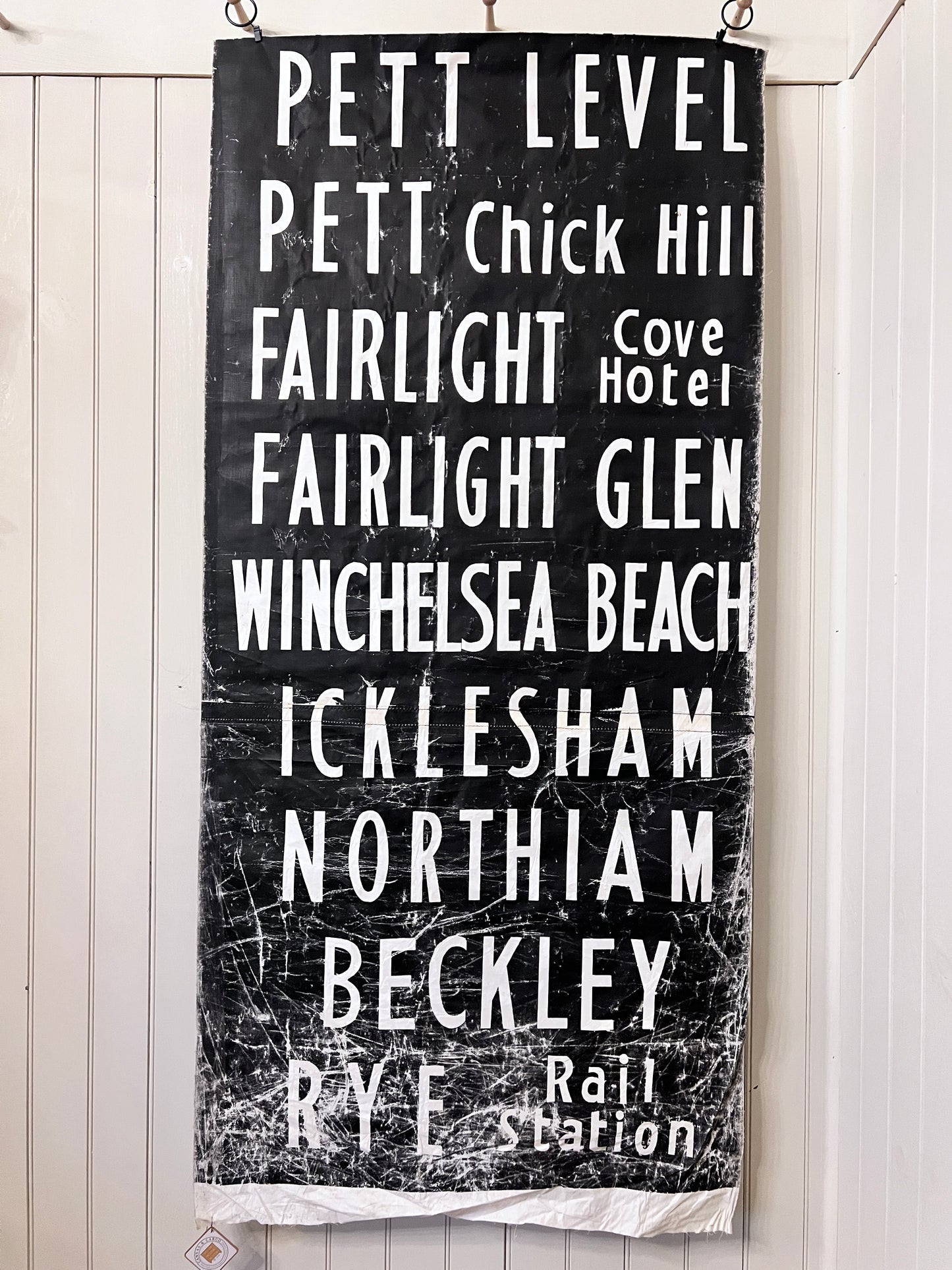 English Bus Scroll Tapestry