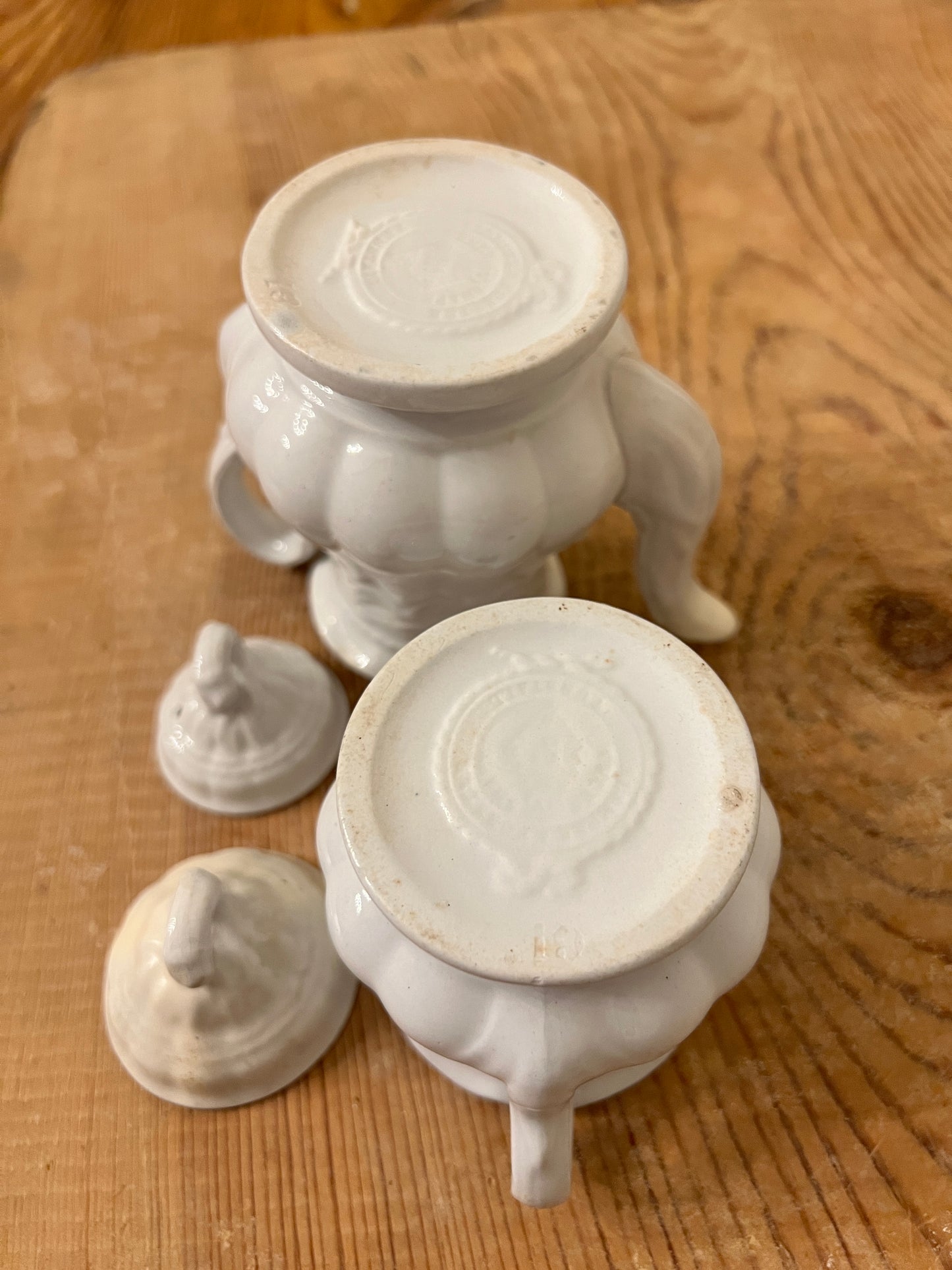 Elsmore & Forster Miniature Wheat Coffee Pot & Sugar Bowl