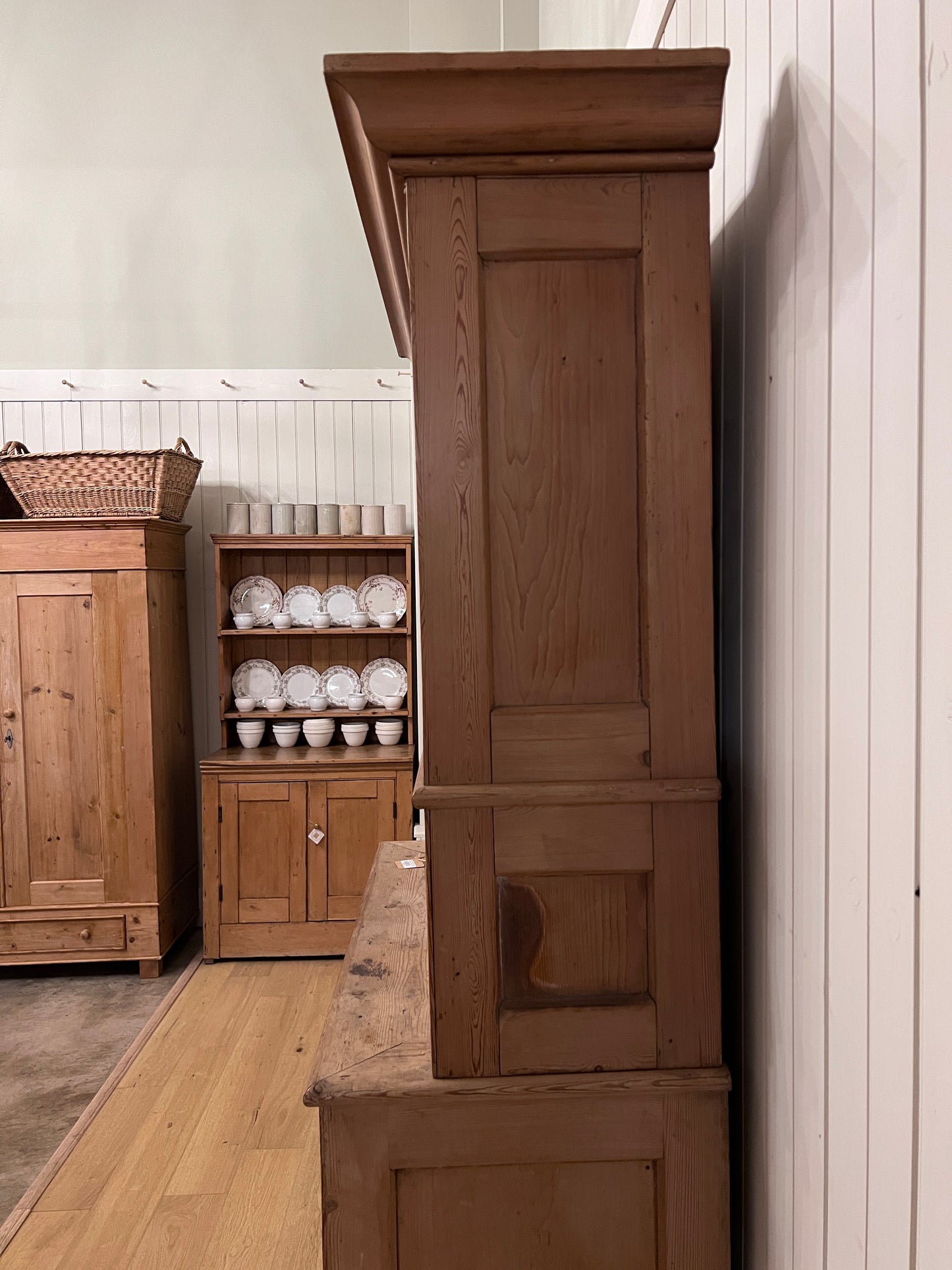English Pine Secretary Desk