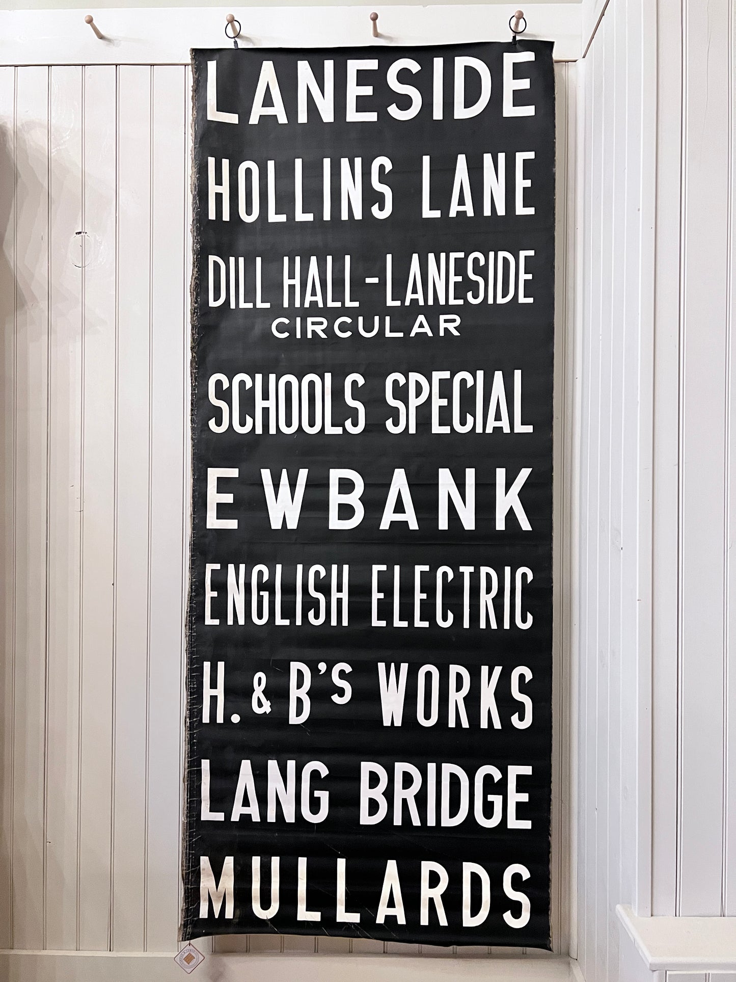 English Bus Scroll Tapestry
