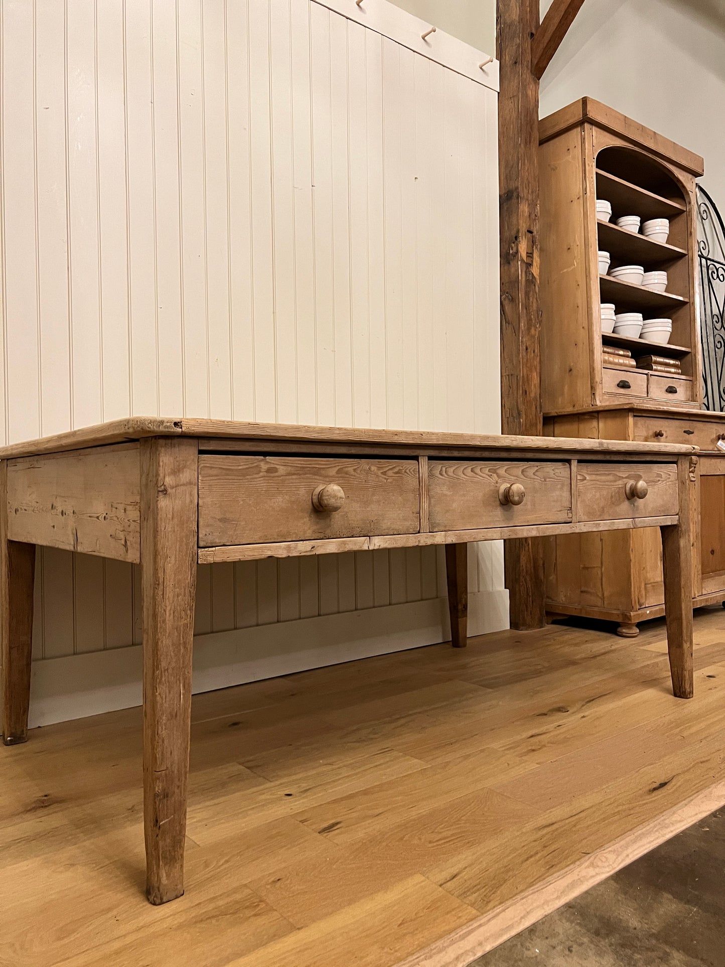 Victorian Pine 6 Drawer Dairy Table