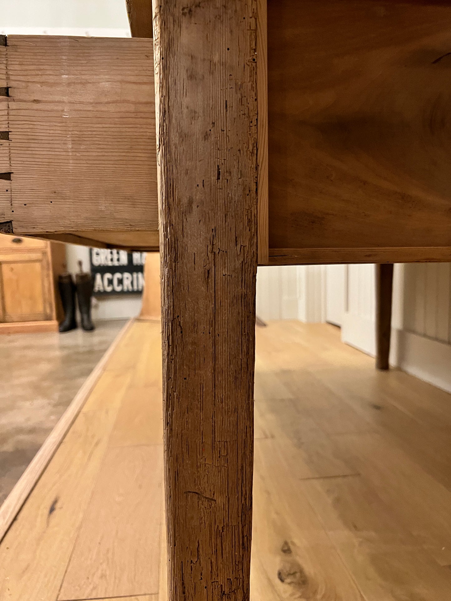 Victorian Pine 6 Drawer Dairy Table