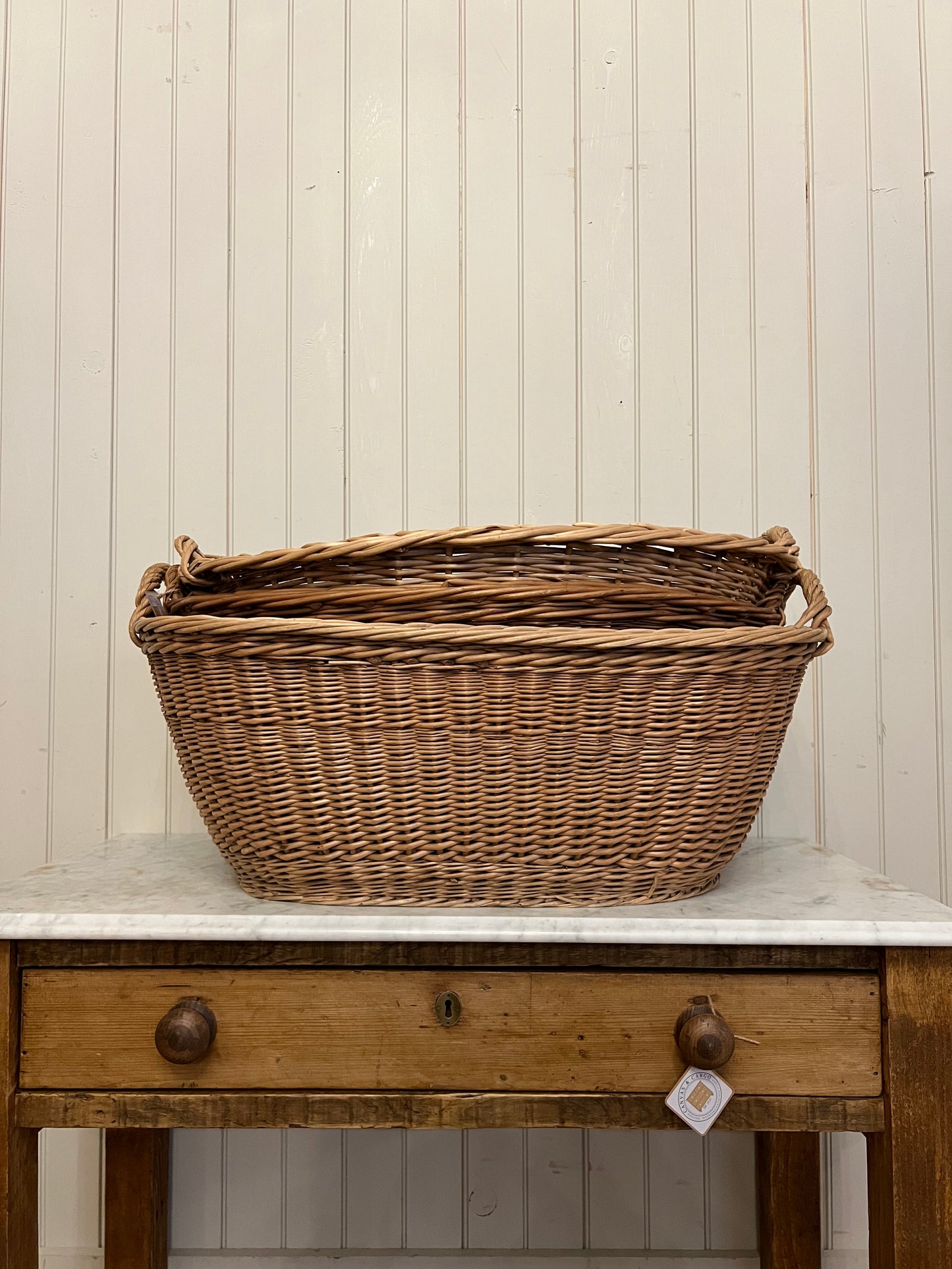French Laundry Basket Oval