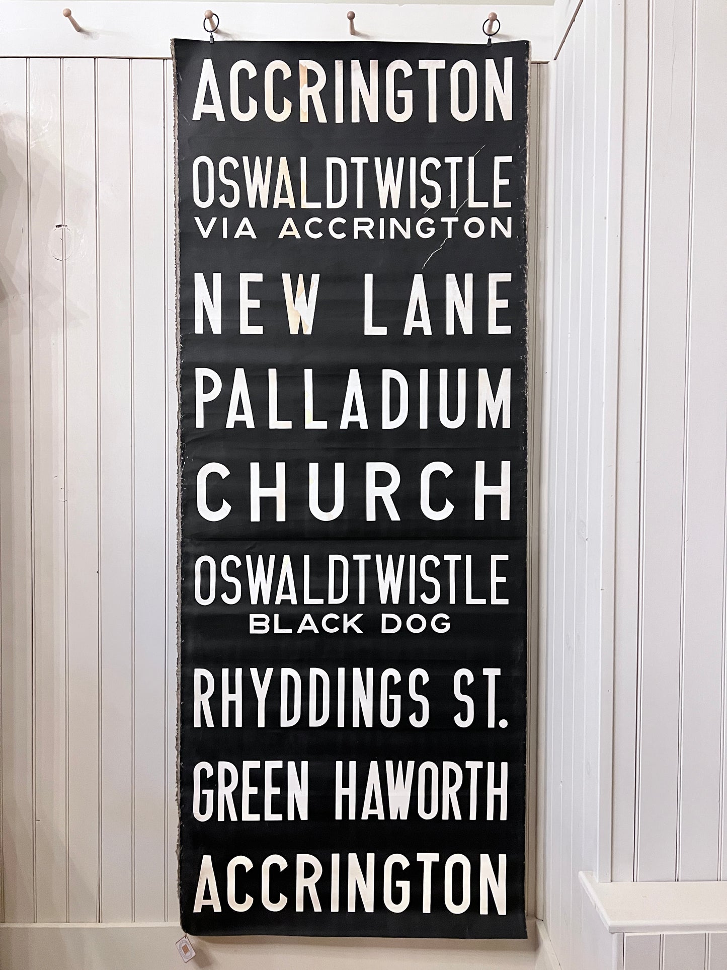 English Bus Scroll Tapestry
