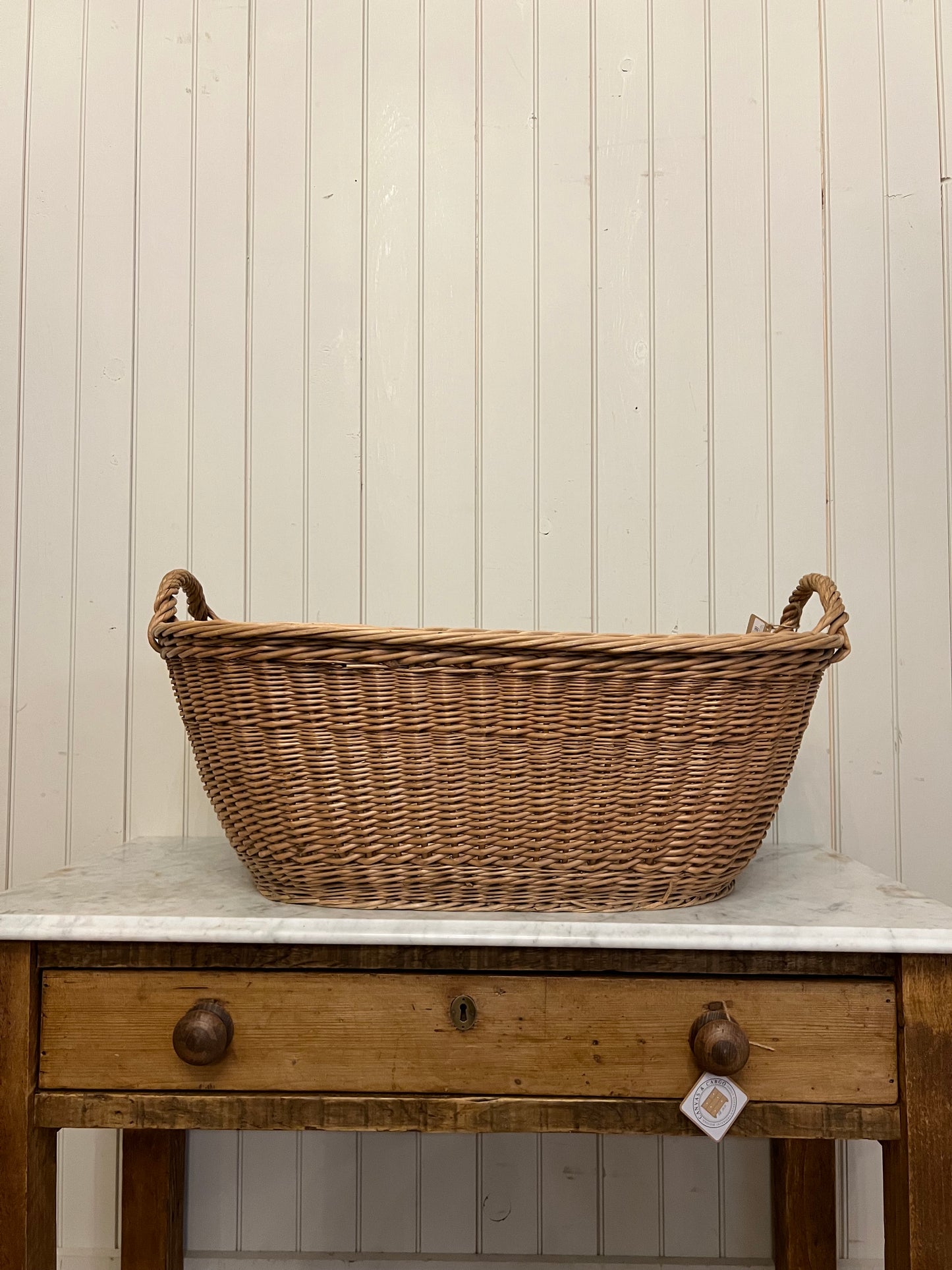 French Laundry Basket Oval