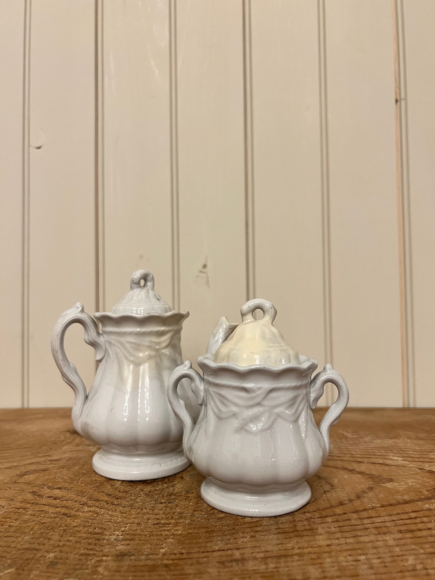Elsmore & Forster Miniature Wheat Coffee Pot & Sugar Bowl