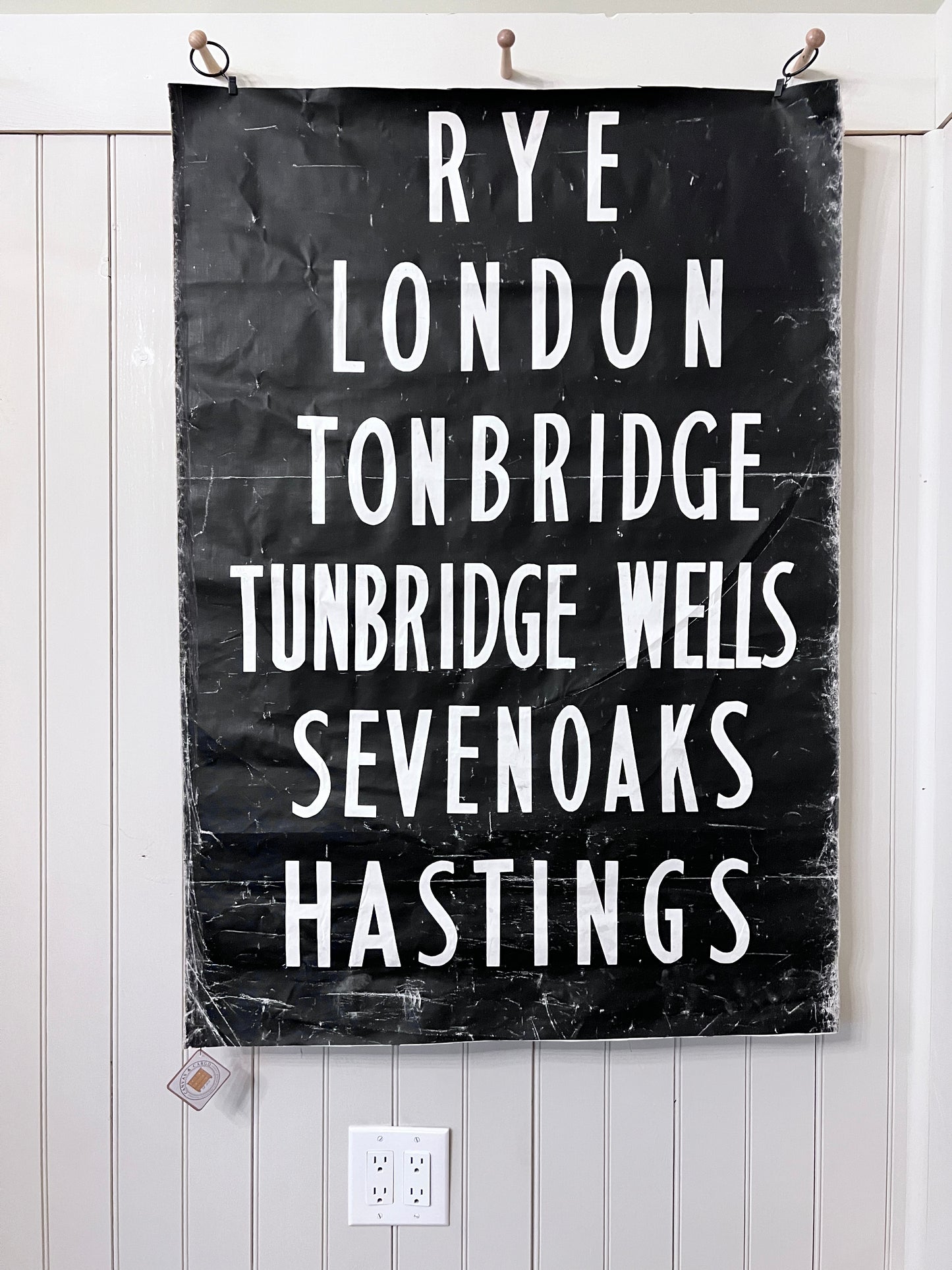 English Bus Scroll Tapestry