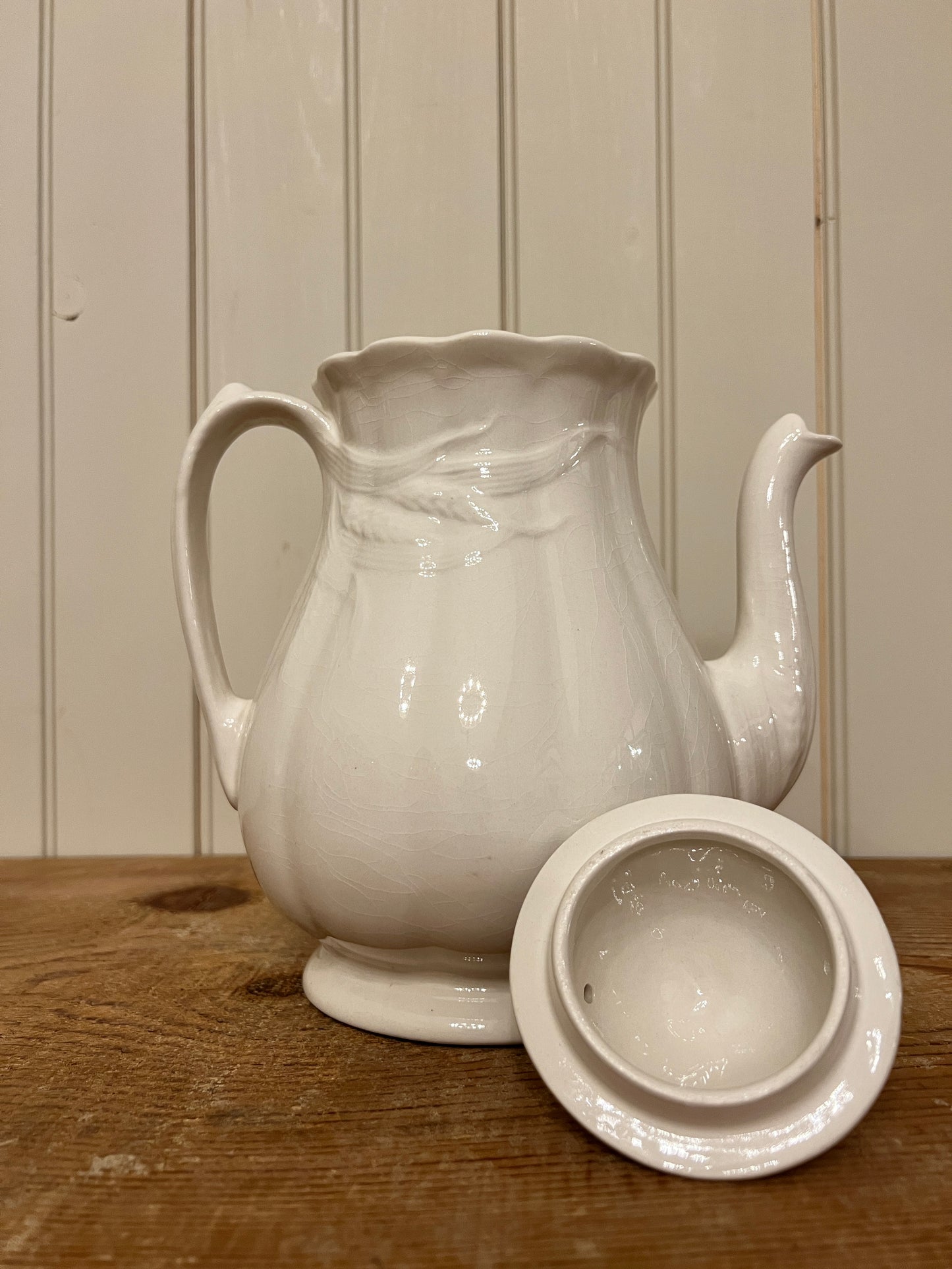 Wm Adams & Sons Wheat Ironstone Coffee Pot