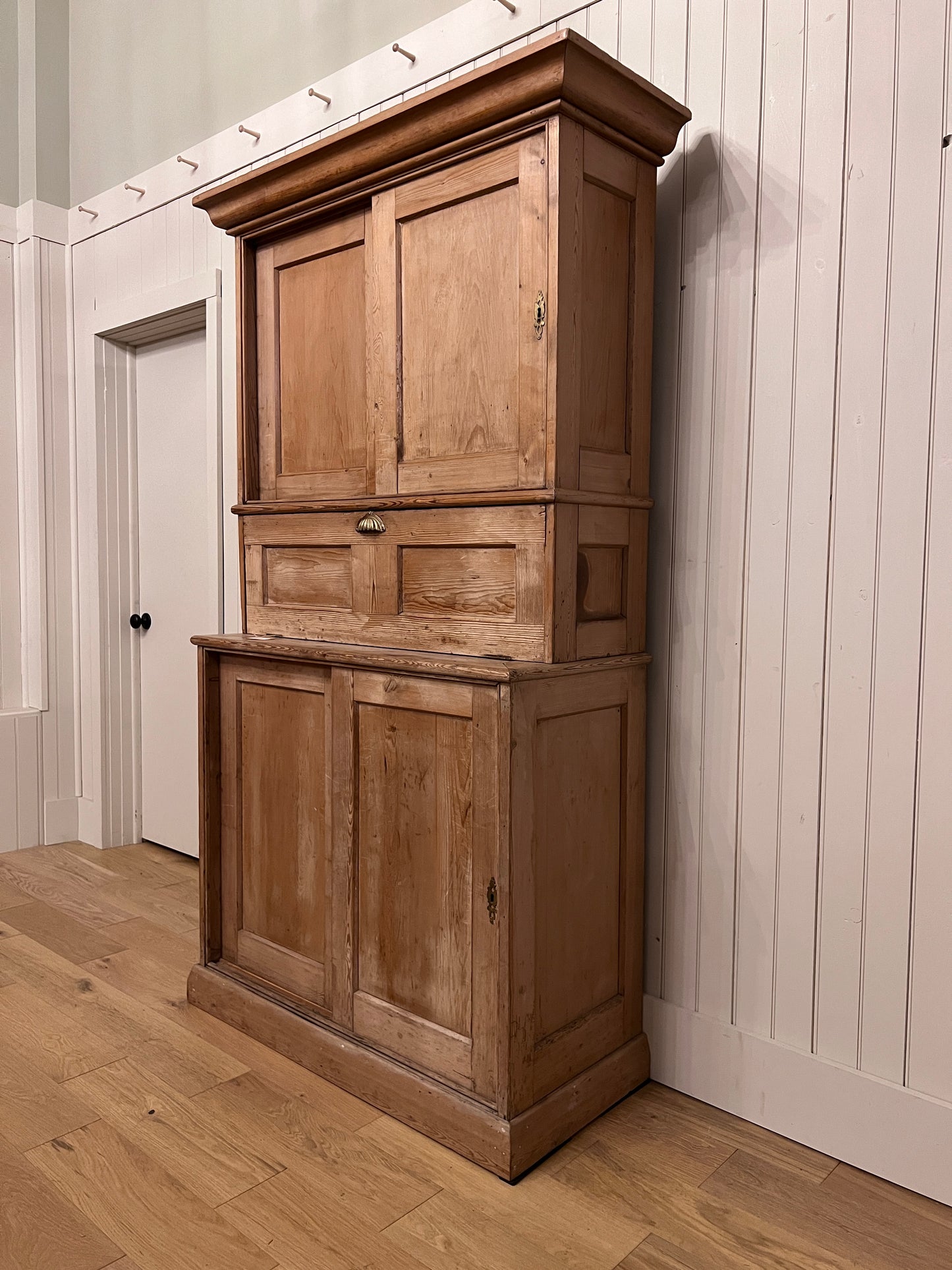 English Pine Secretary Desk
