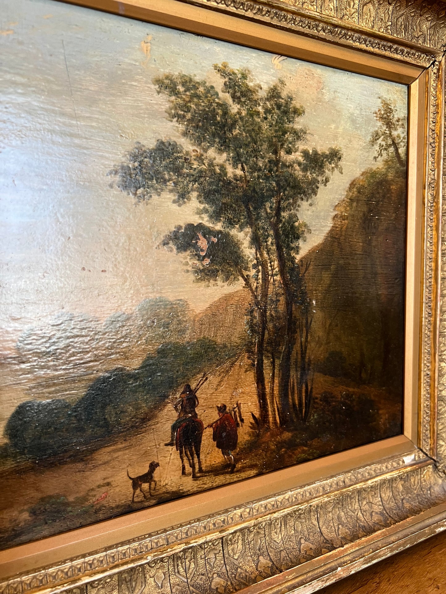 Framed "The Last Ride" Oil on Board