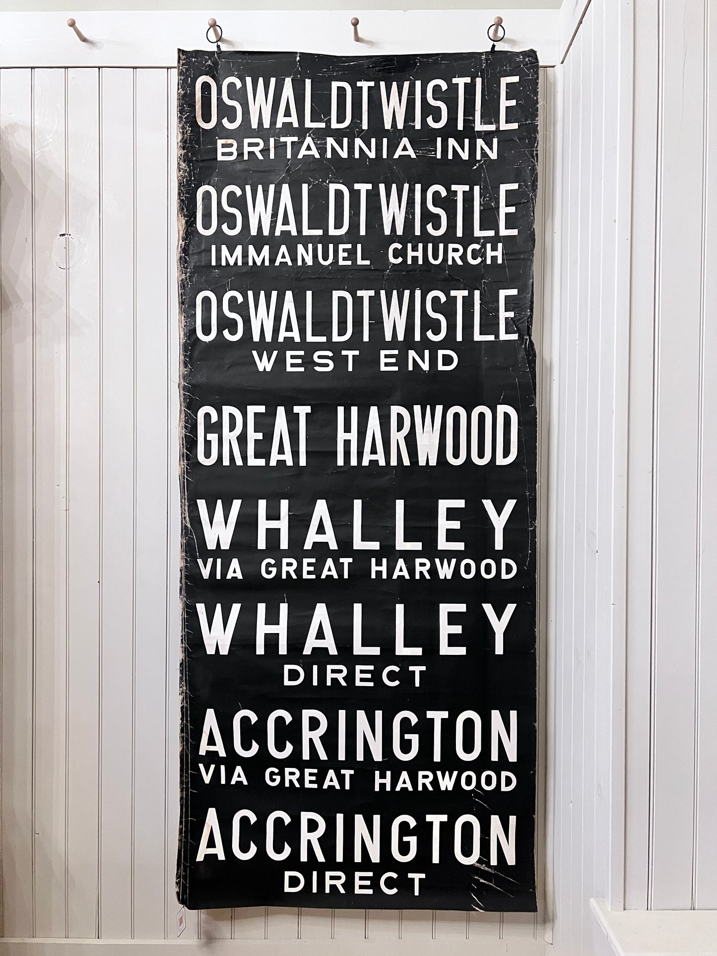 English Bus Scroll Tapestry