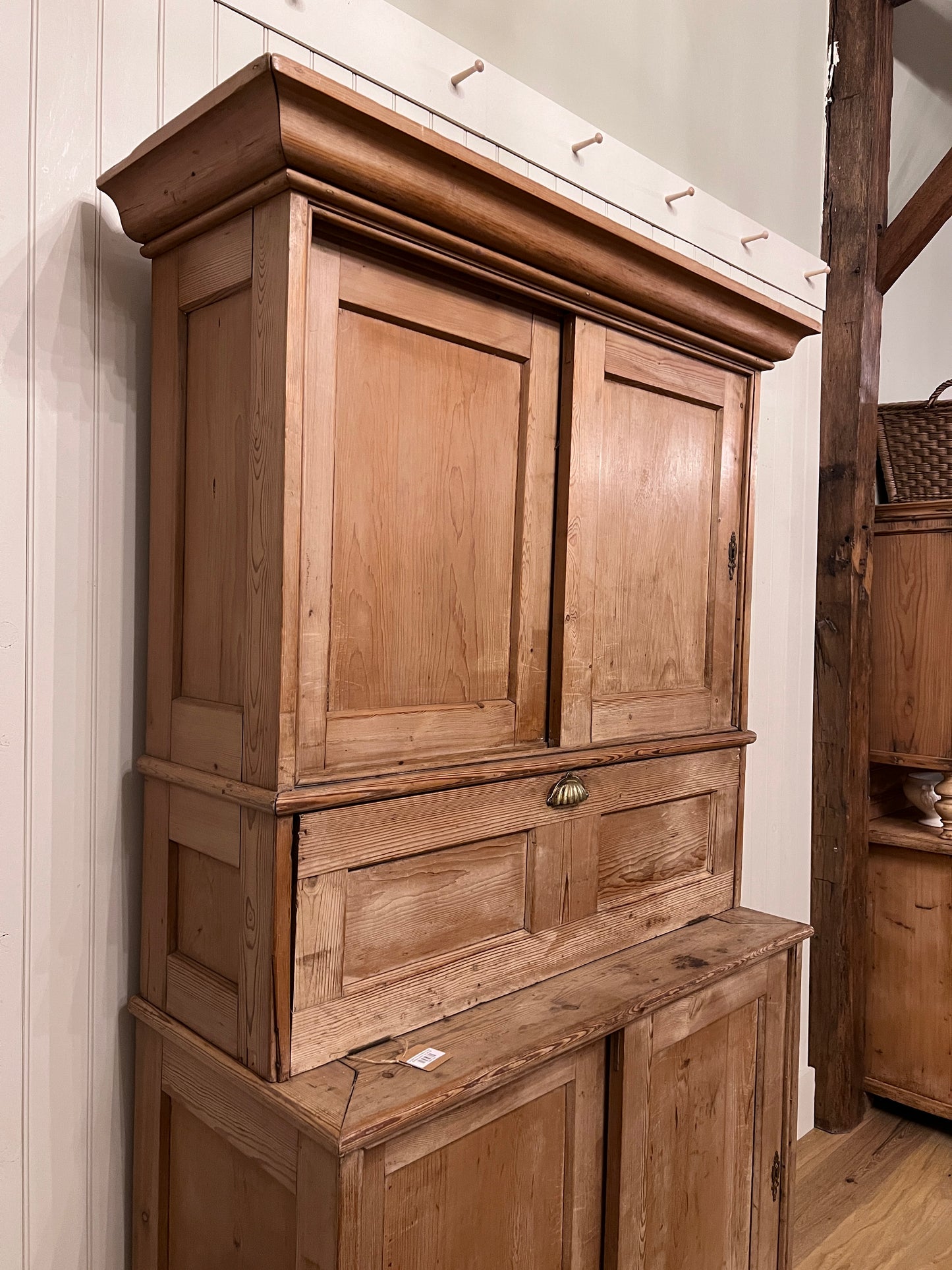 English Pine Secretary Desk