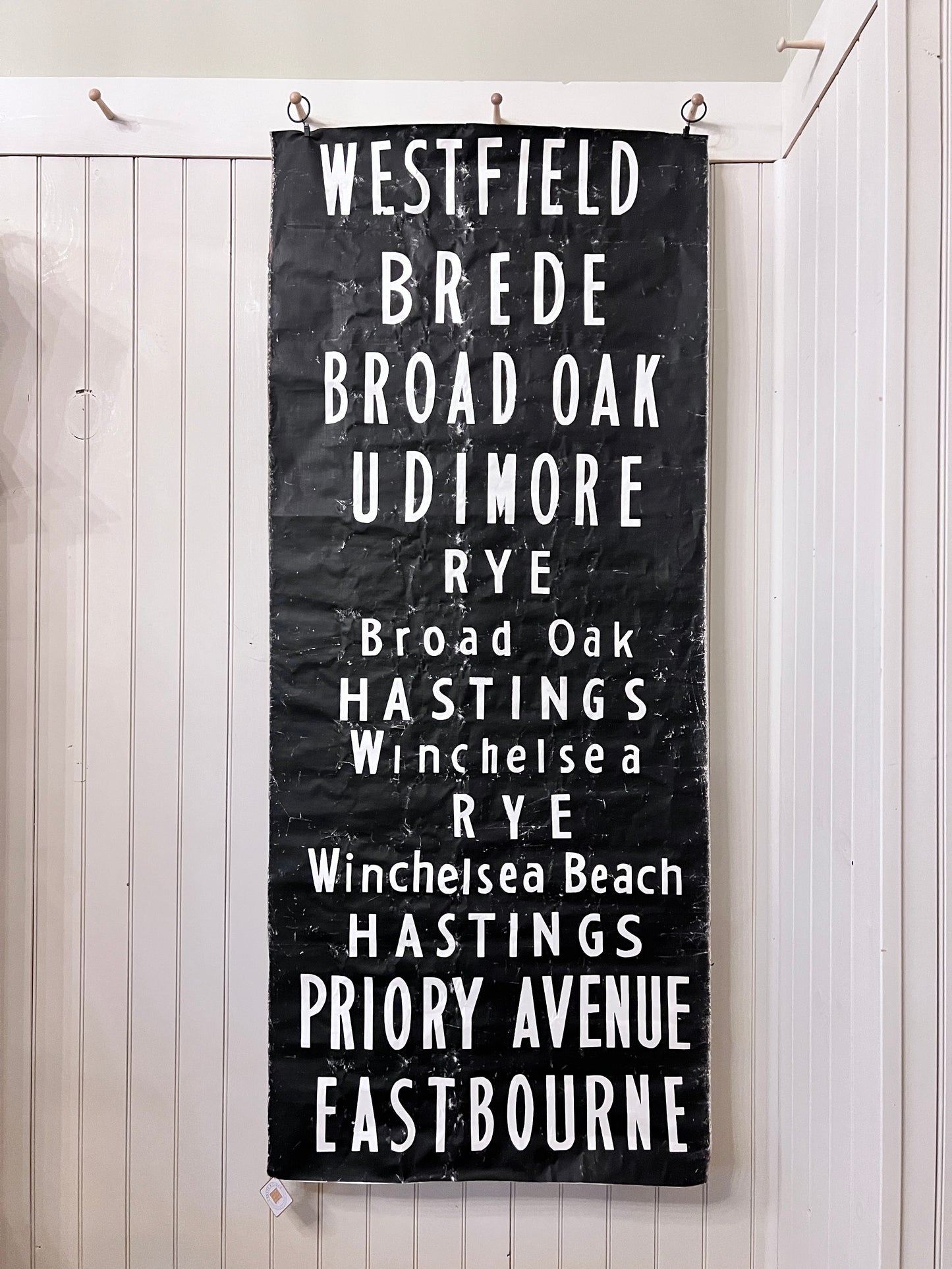 English Bus Scroll Tapestry