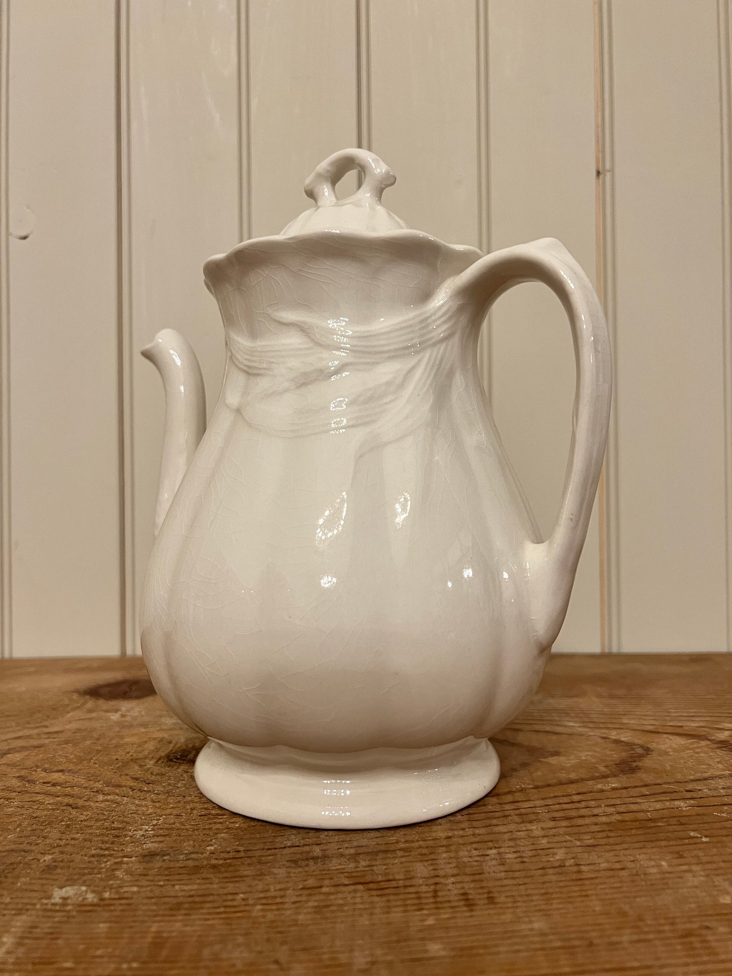 Wm Adams & Sons Wheat Ironstone Coffee Pot