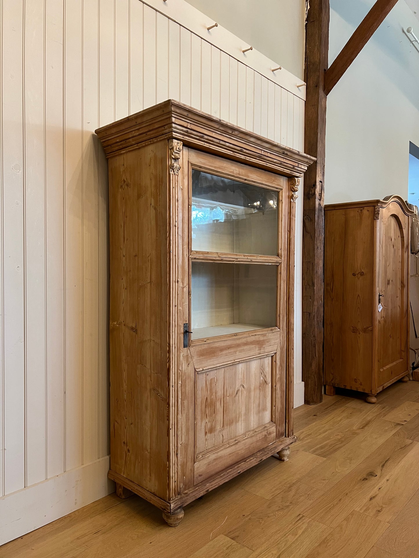 One Piece French Pine Hutch