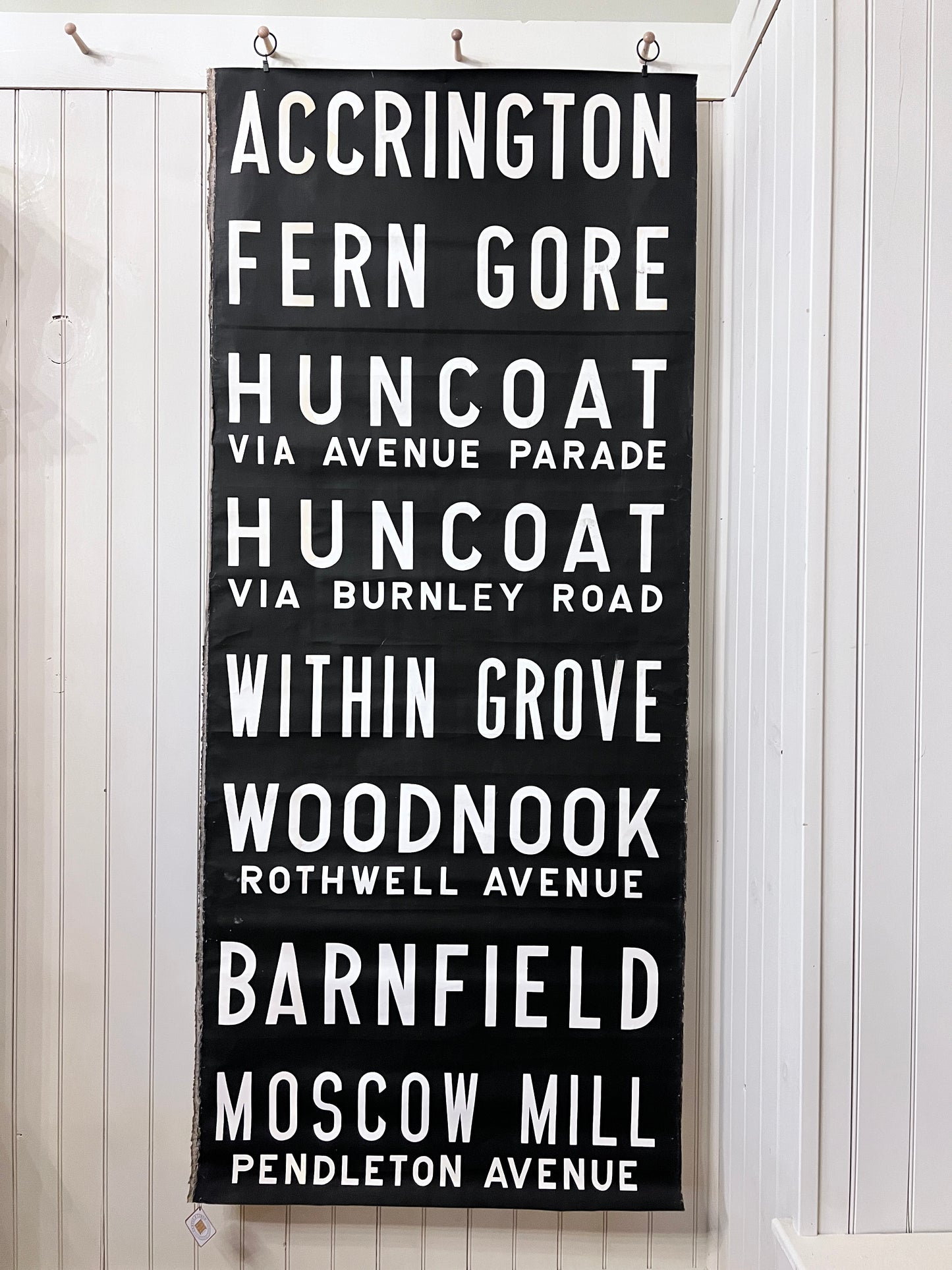 English Bus Scroll Tapestry