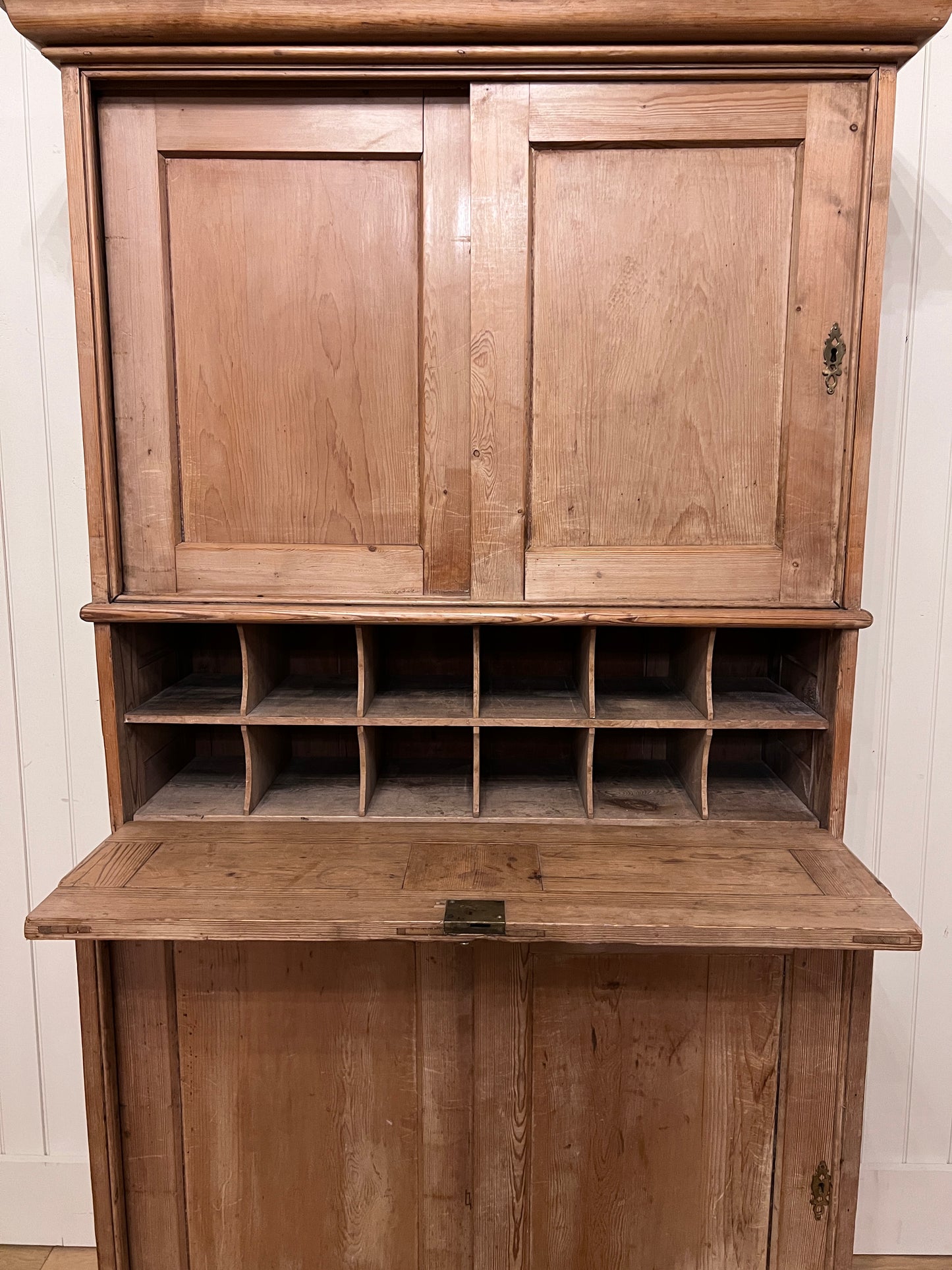 English Pine Secretary Desk