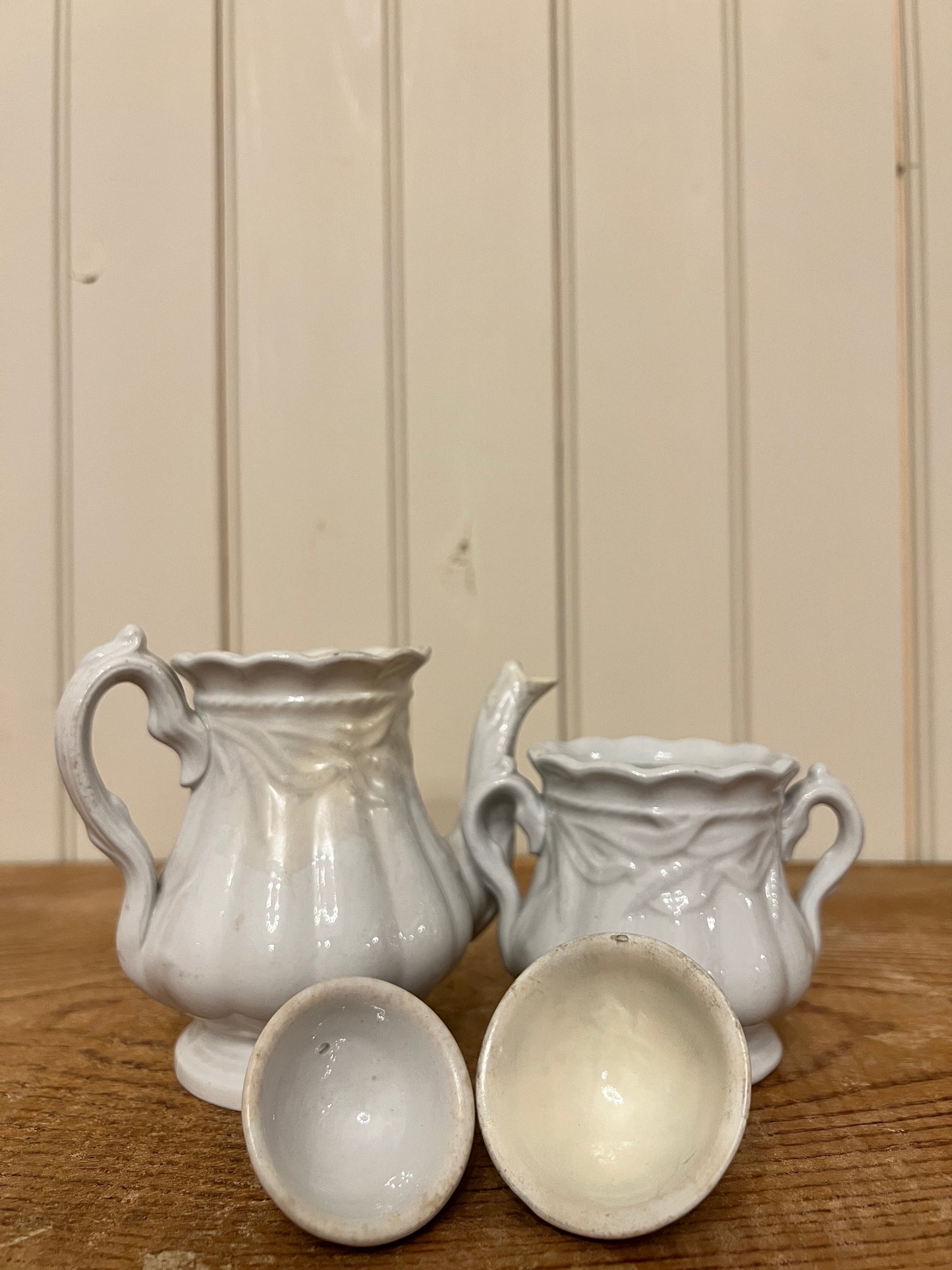 Elsmore & Forster Miniature Wheat Coffee Pot & Sugar Bowl