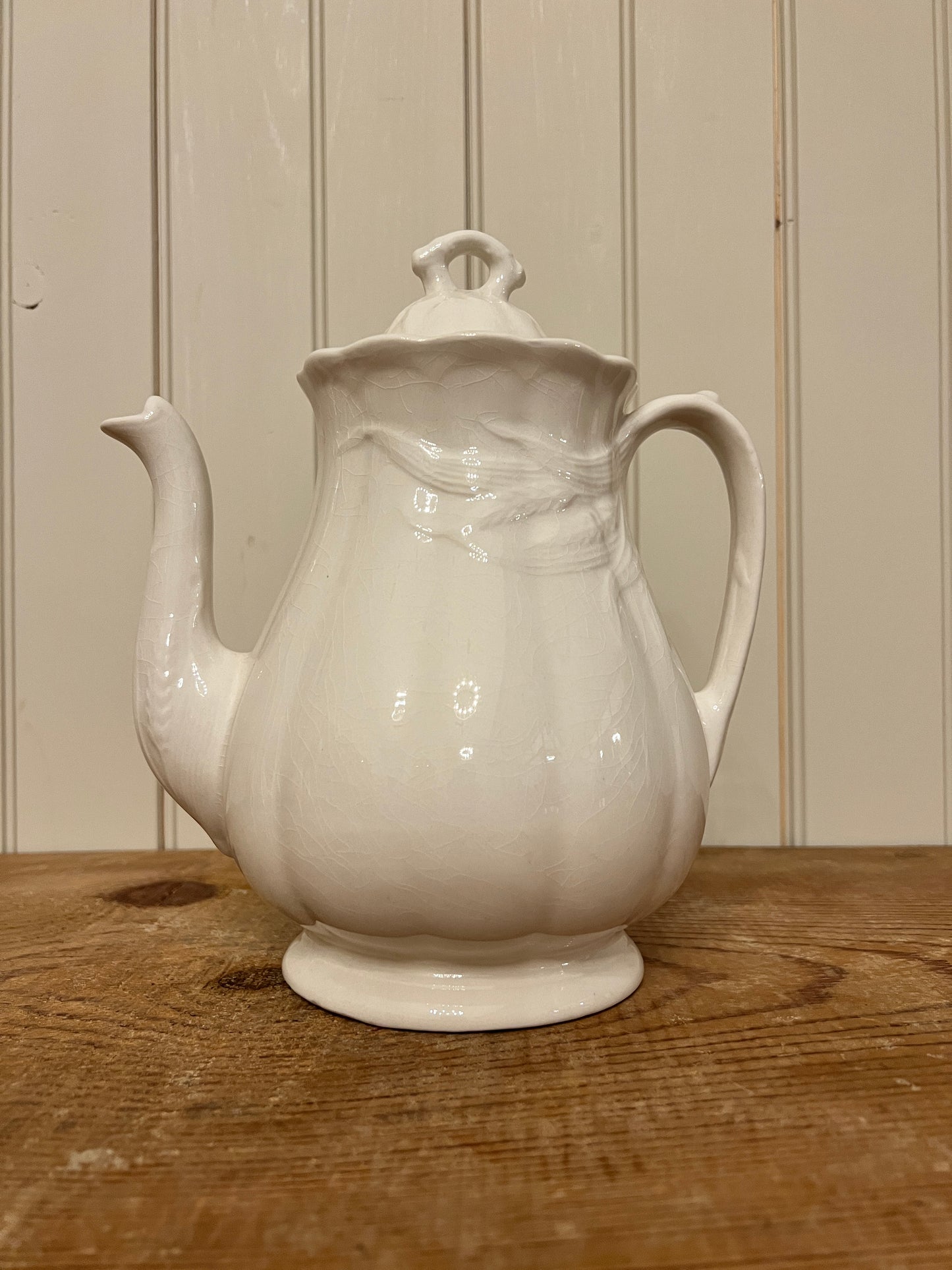 Wm Adams & Sons Wheat Ironstone Coffee Pot