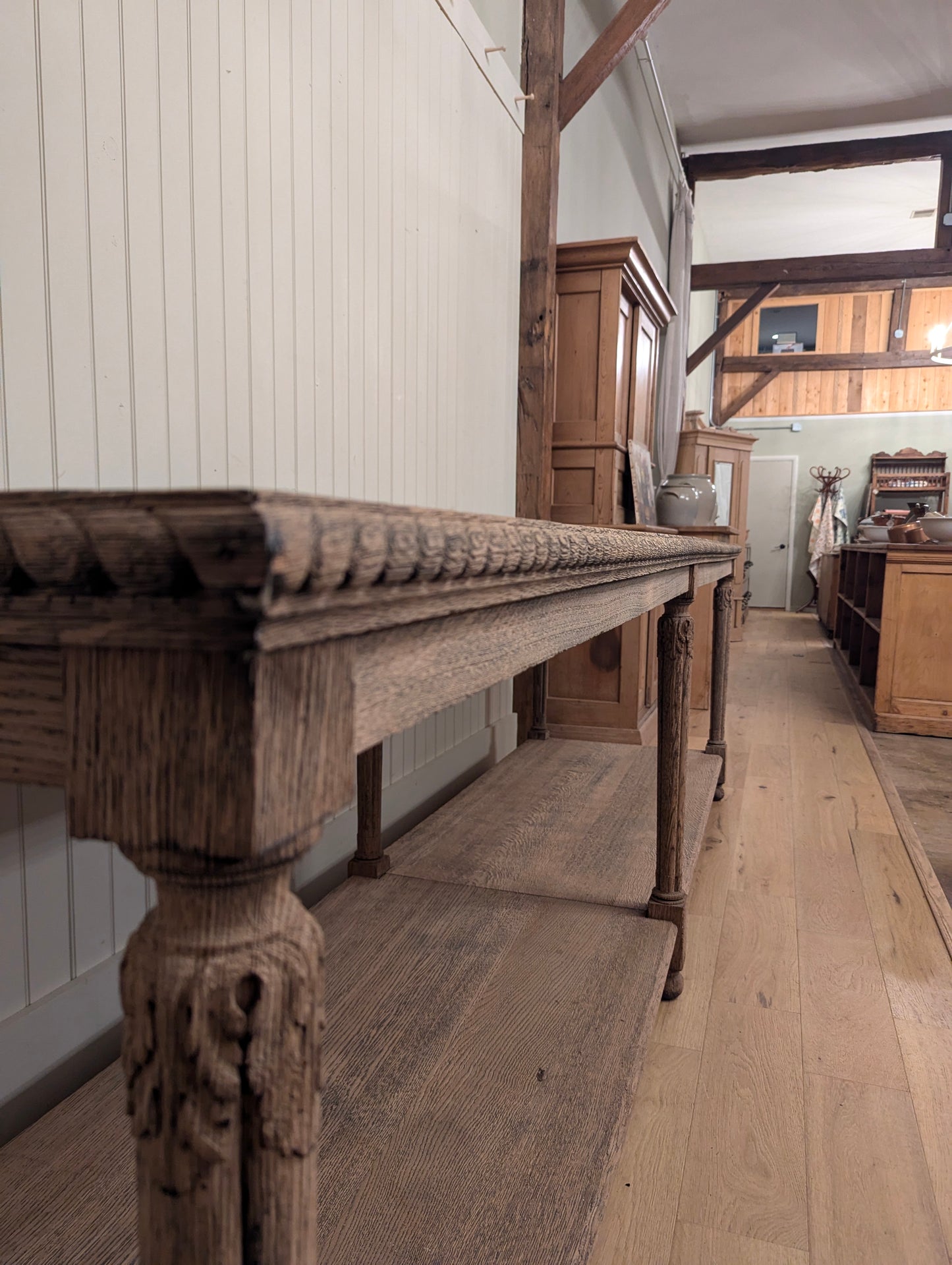 Scrubbed Oak Belgian Drapers Table 1