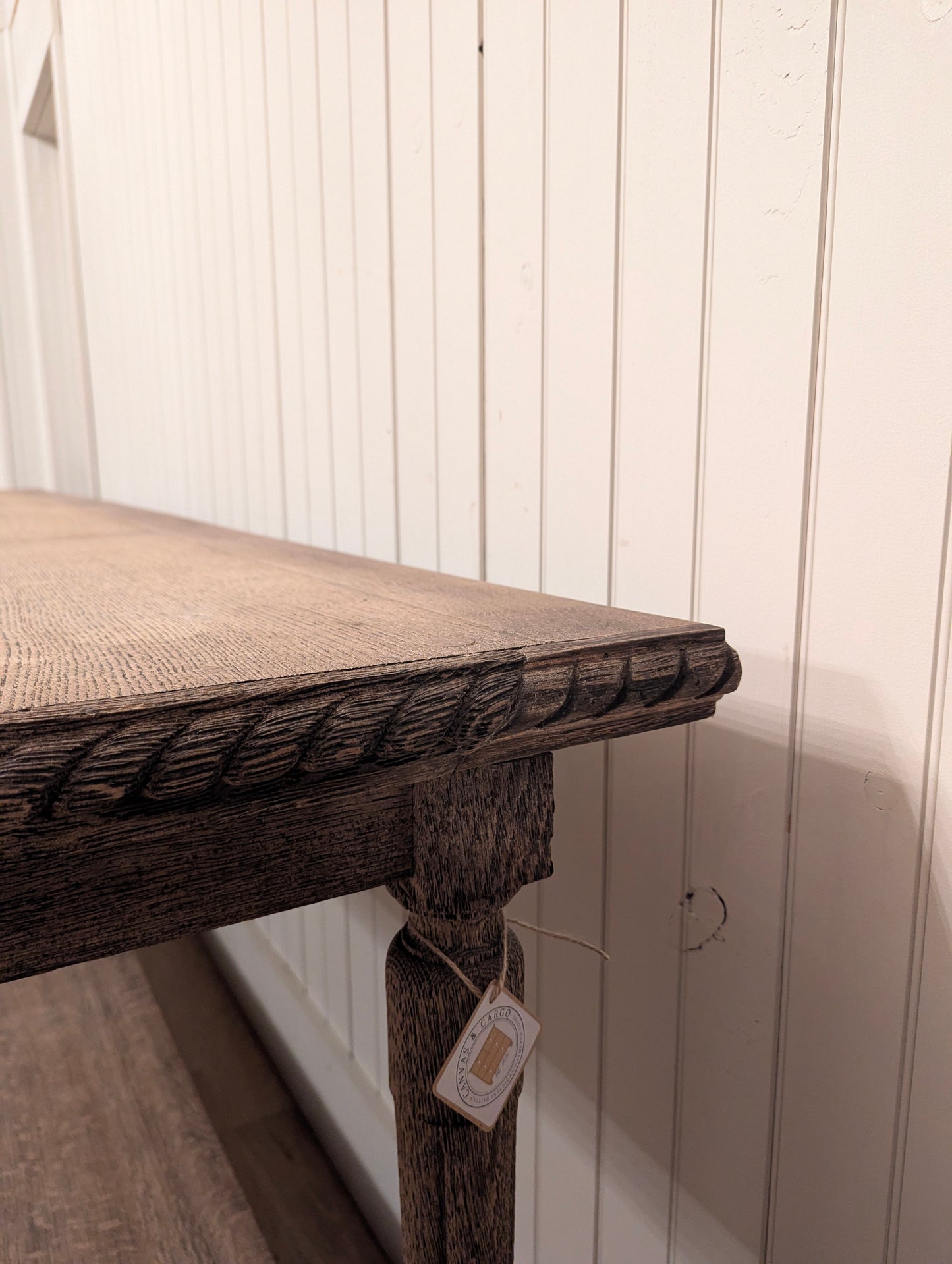 Scrubbed Oak Belgian Drapers Table 1