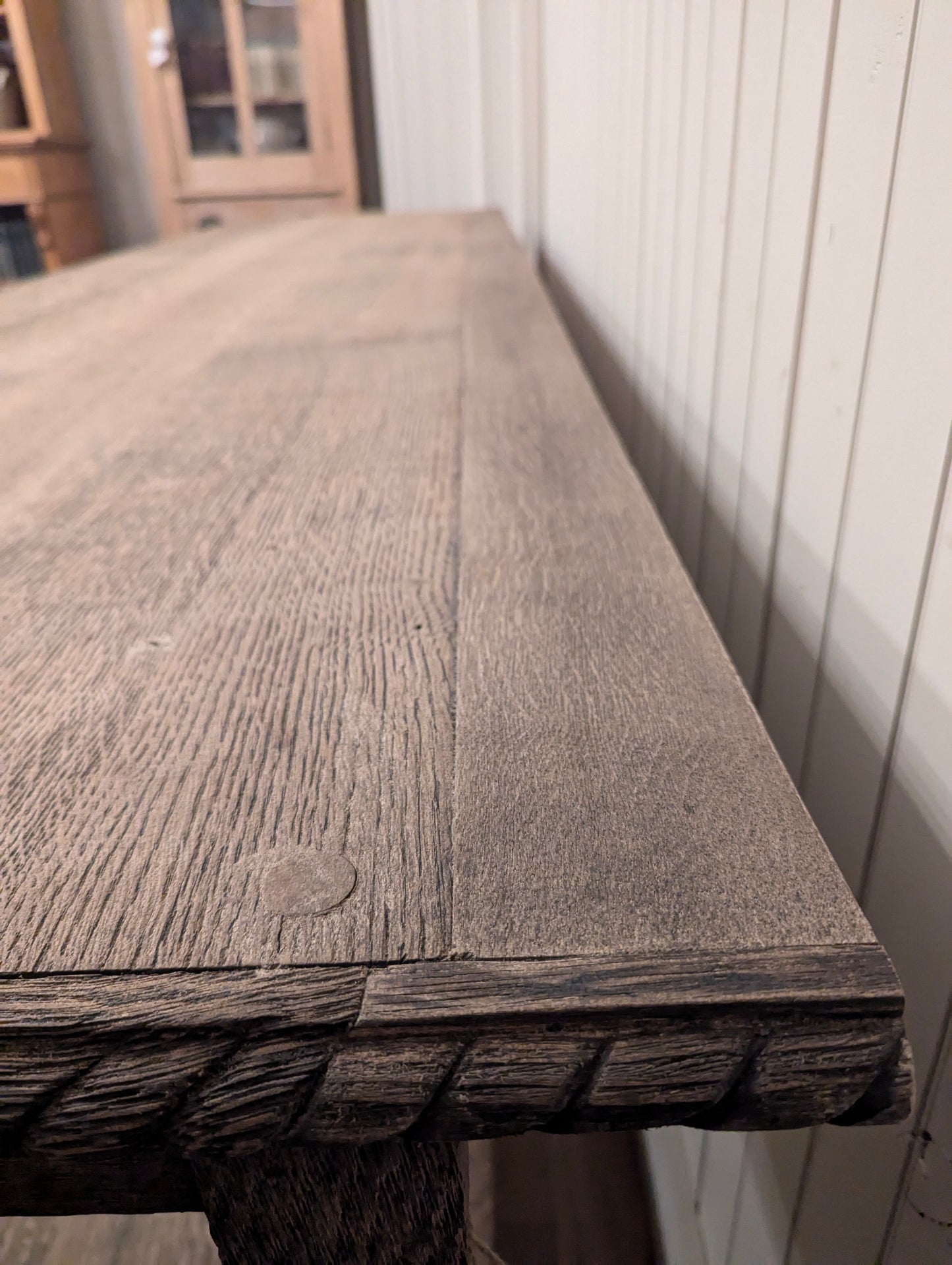 Scrubbed Oak Belgian Drapers Table 1