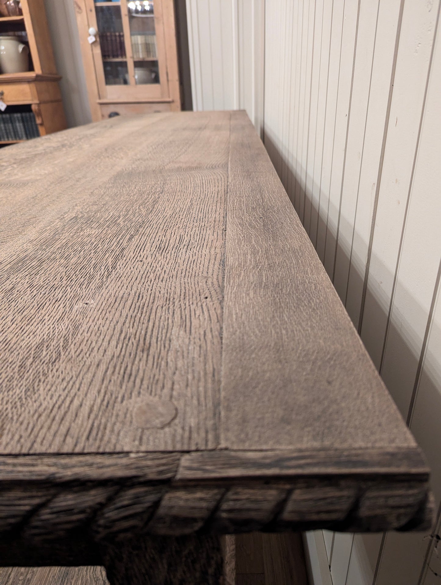 Scrubbed Oak Belgian Drapers Table 1