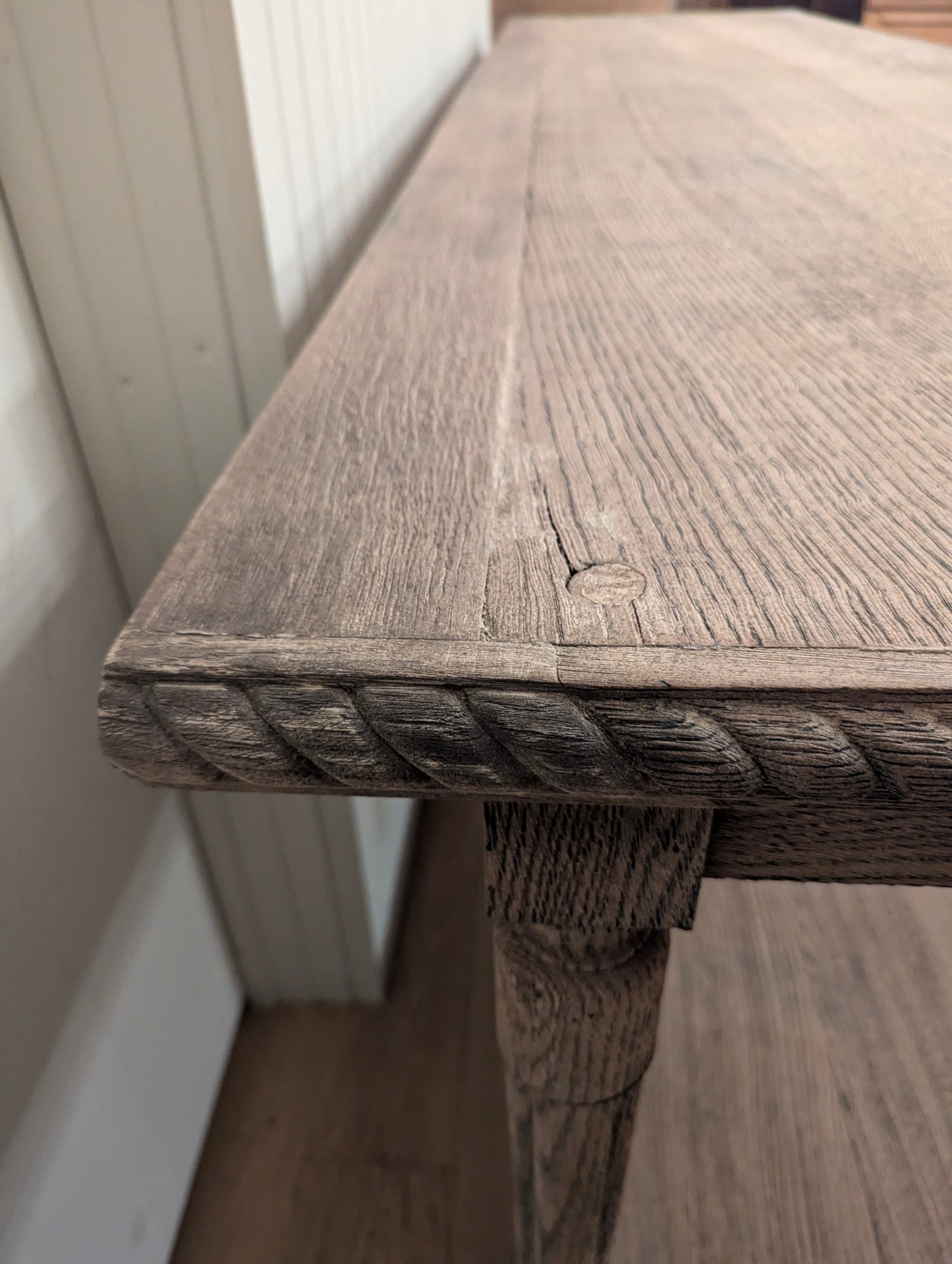 Scrubbed Oak Belgian Drapers Table 1