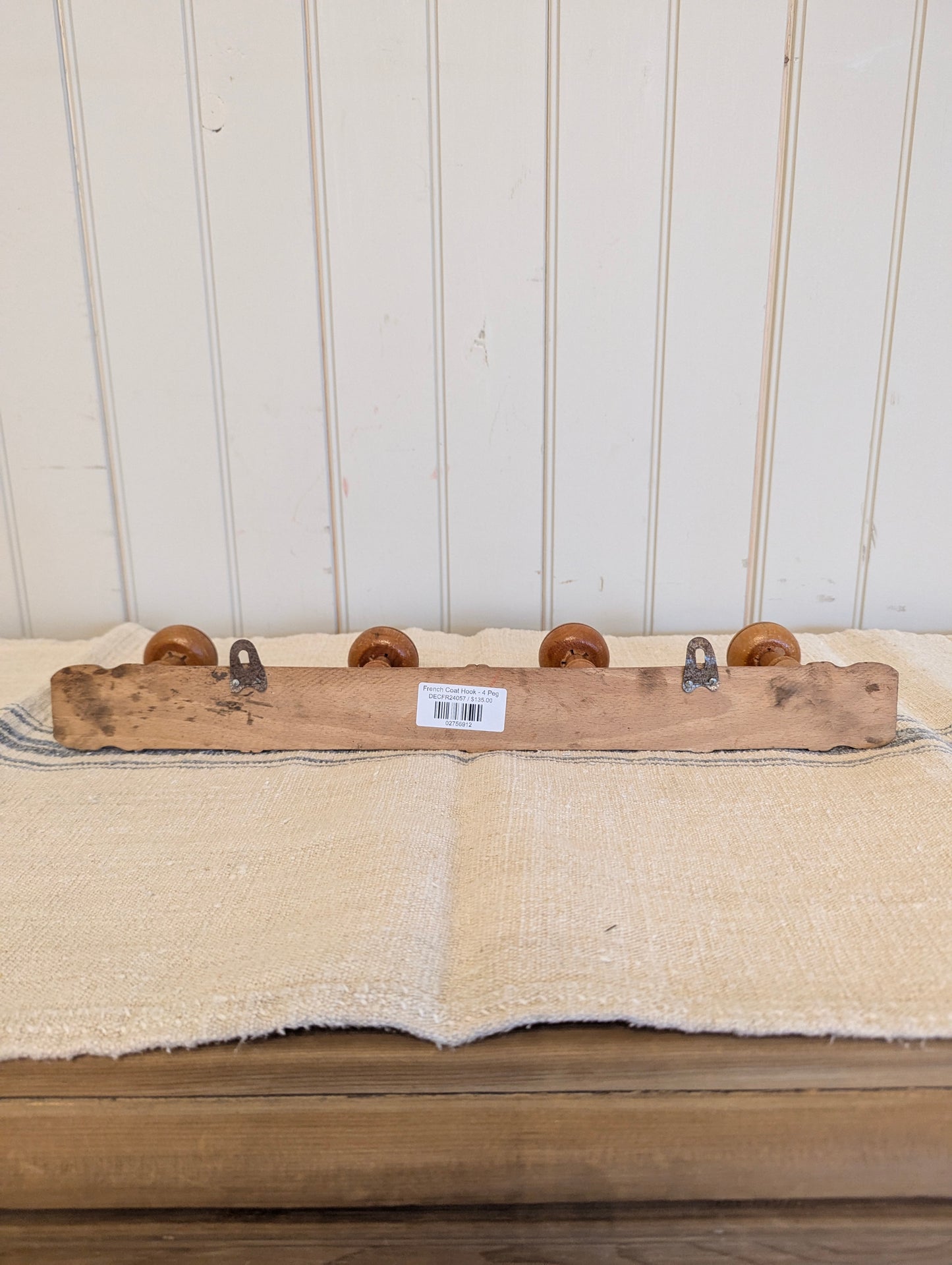 French Coat Hook - 4 Peg