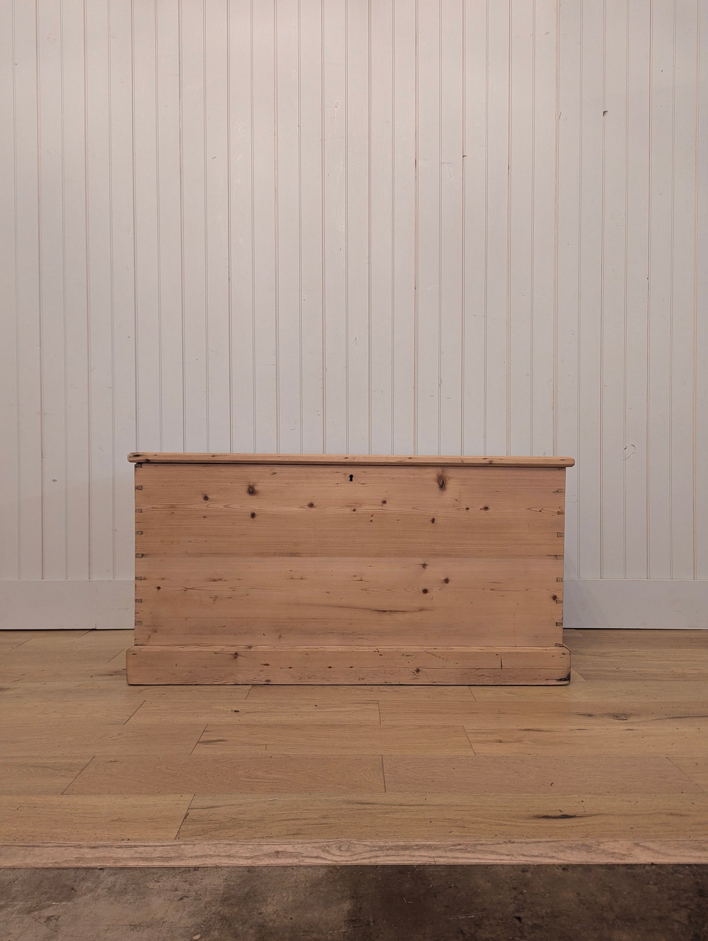Large Stripped Pine Blanket Box