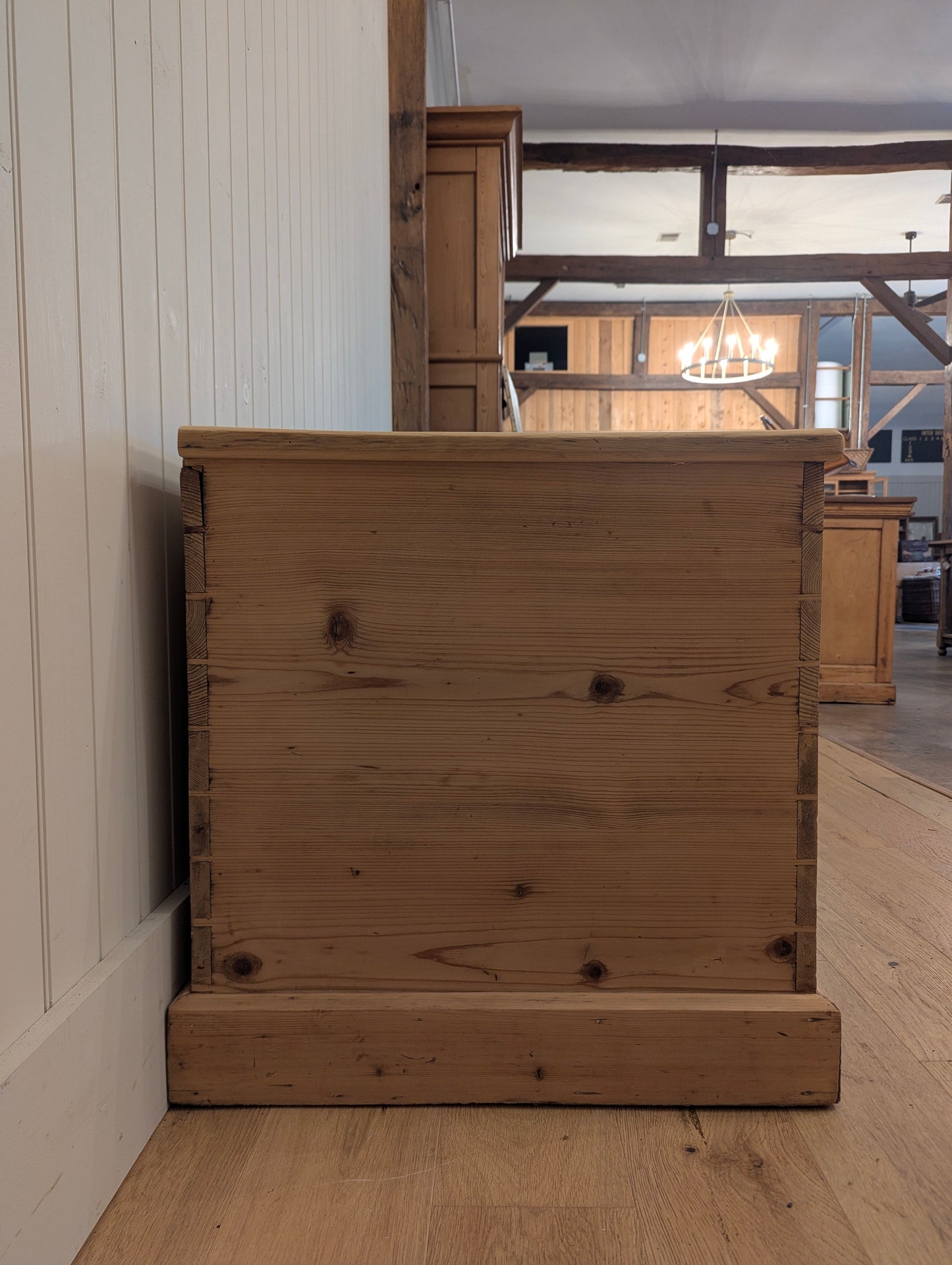 Large Stripped Pine Blanket Box