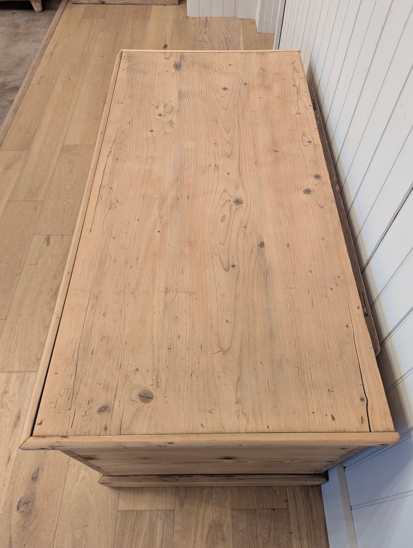Large Stripped Pine Blanket Box