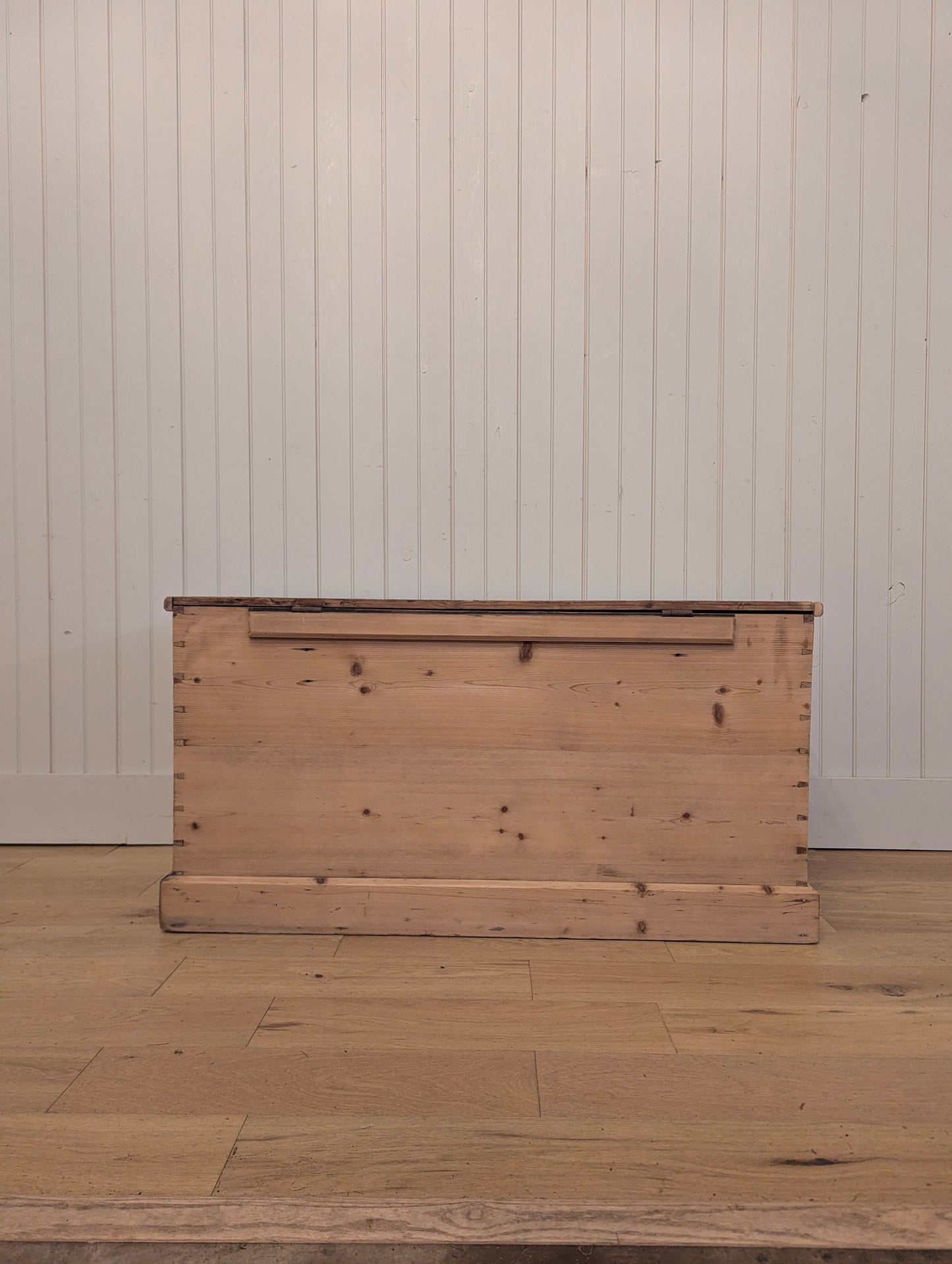 Large Stripped Pine Blanket Box