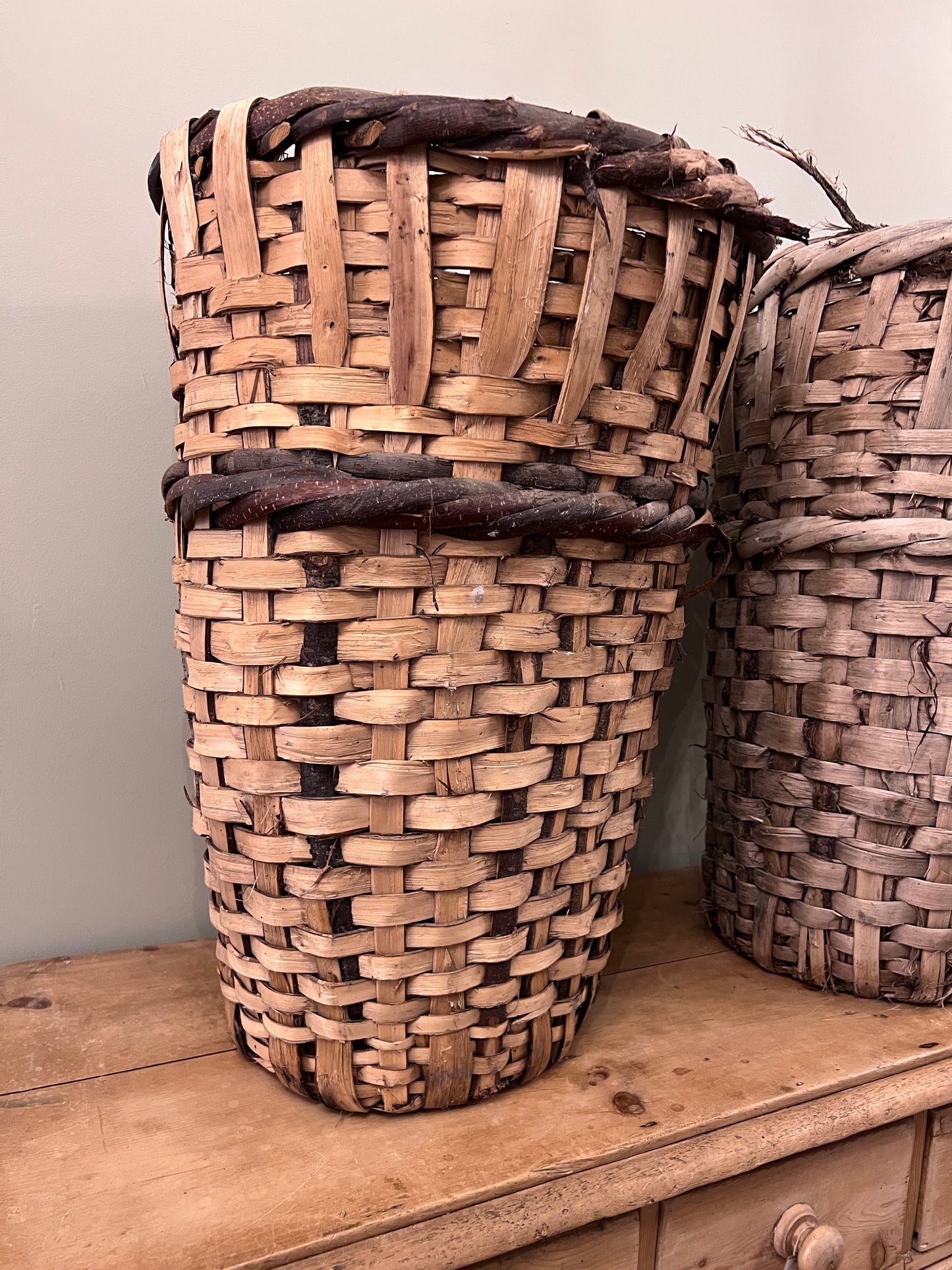 Woven Cotton Bushel Baskets