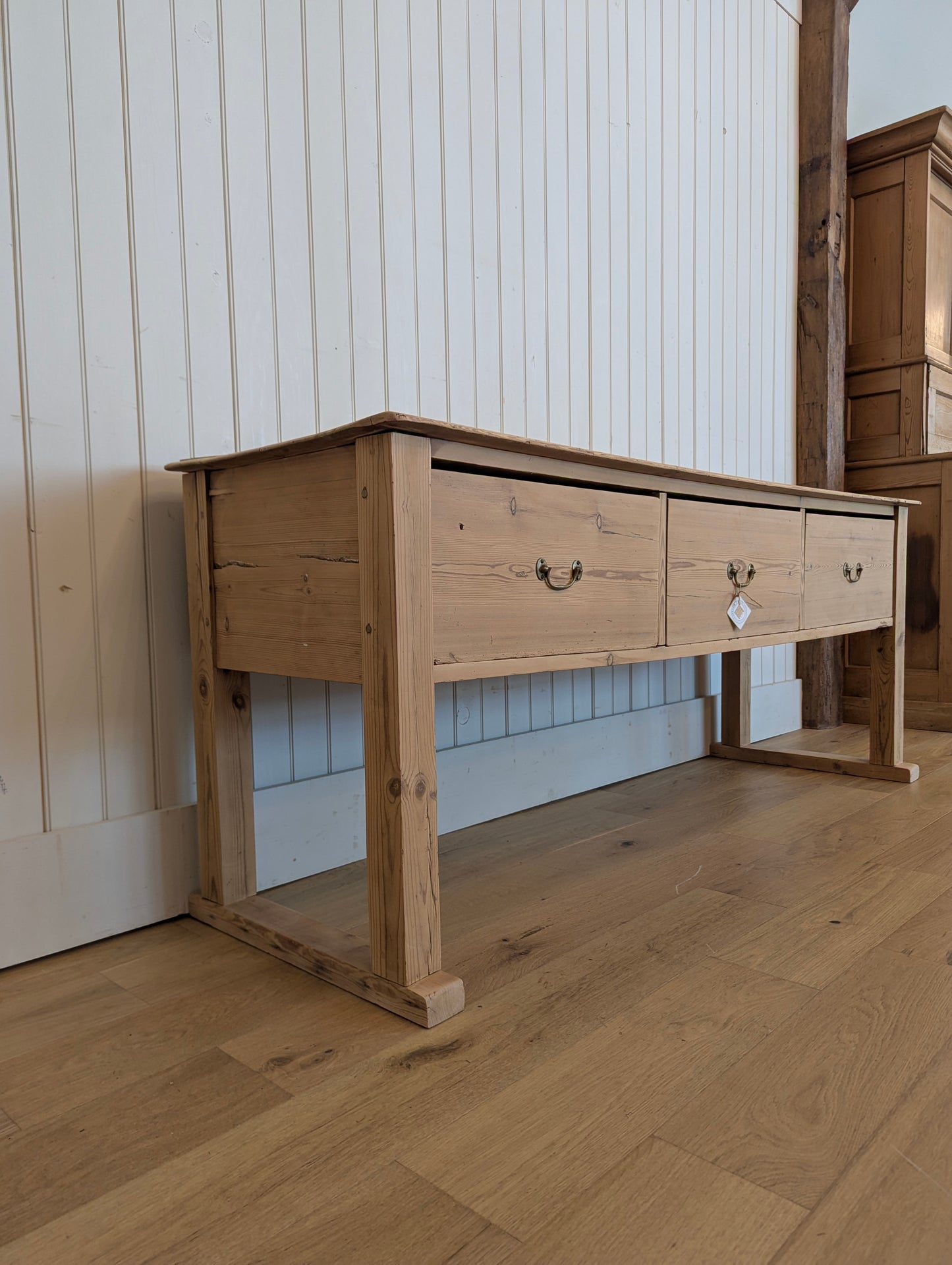3 Drawer Pine Console Table