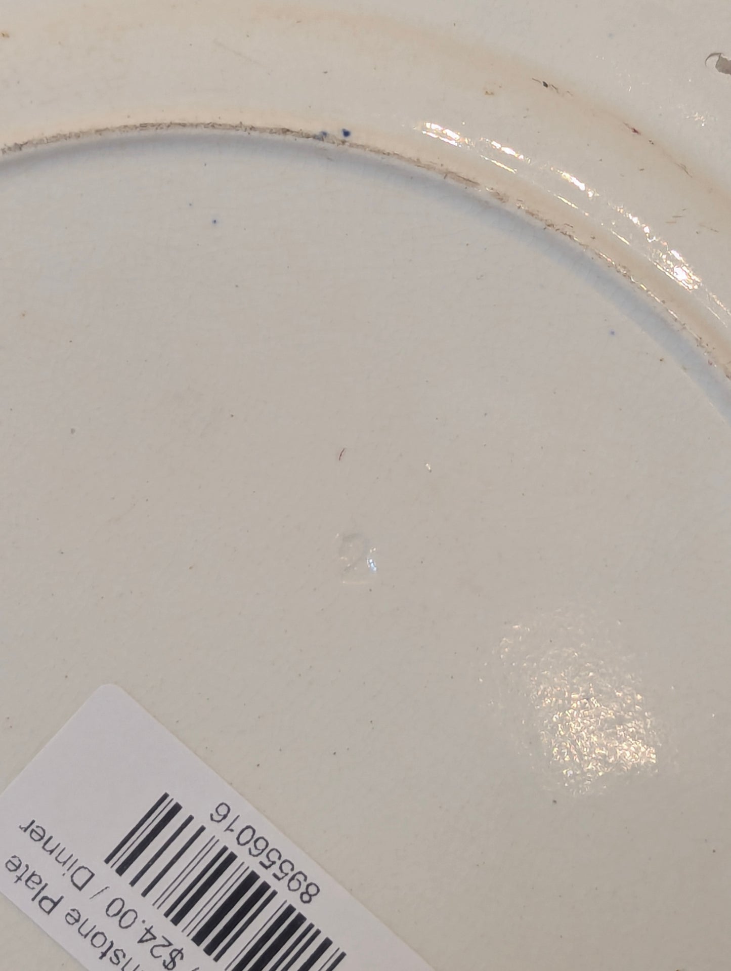 Red French Ironstone Plate