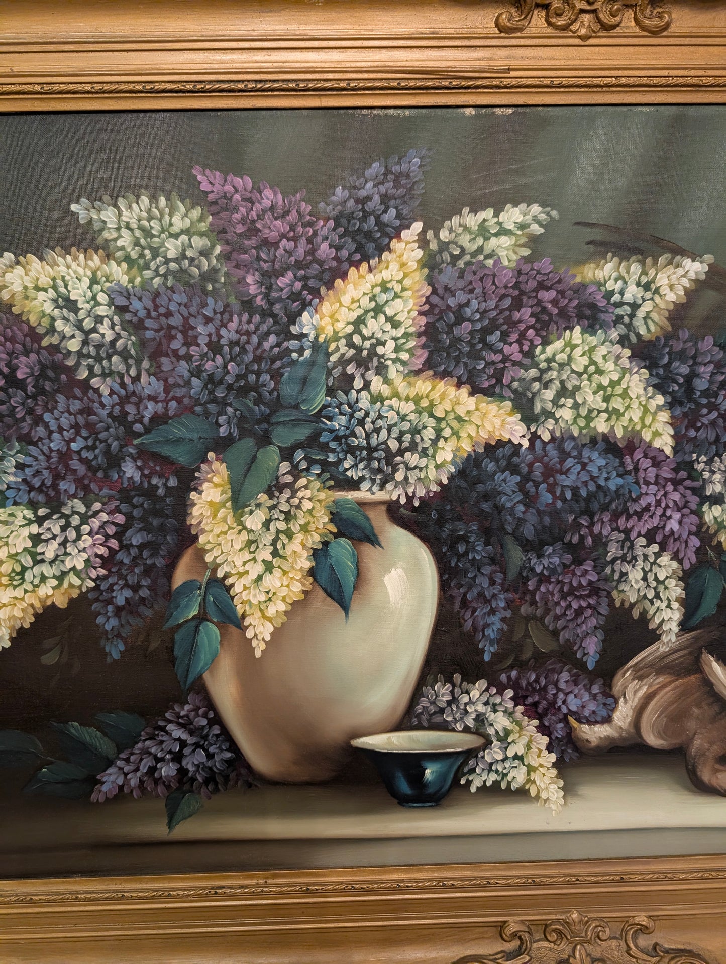 Pheasant and Lilac Oil Painting