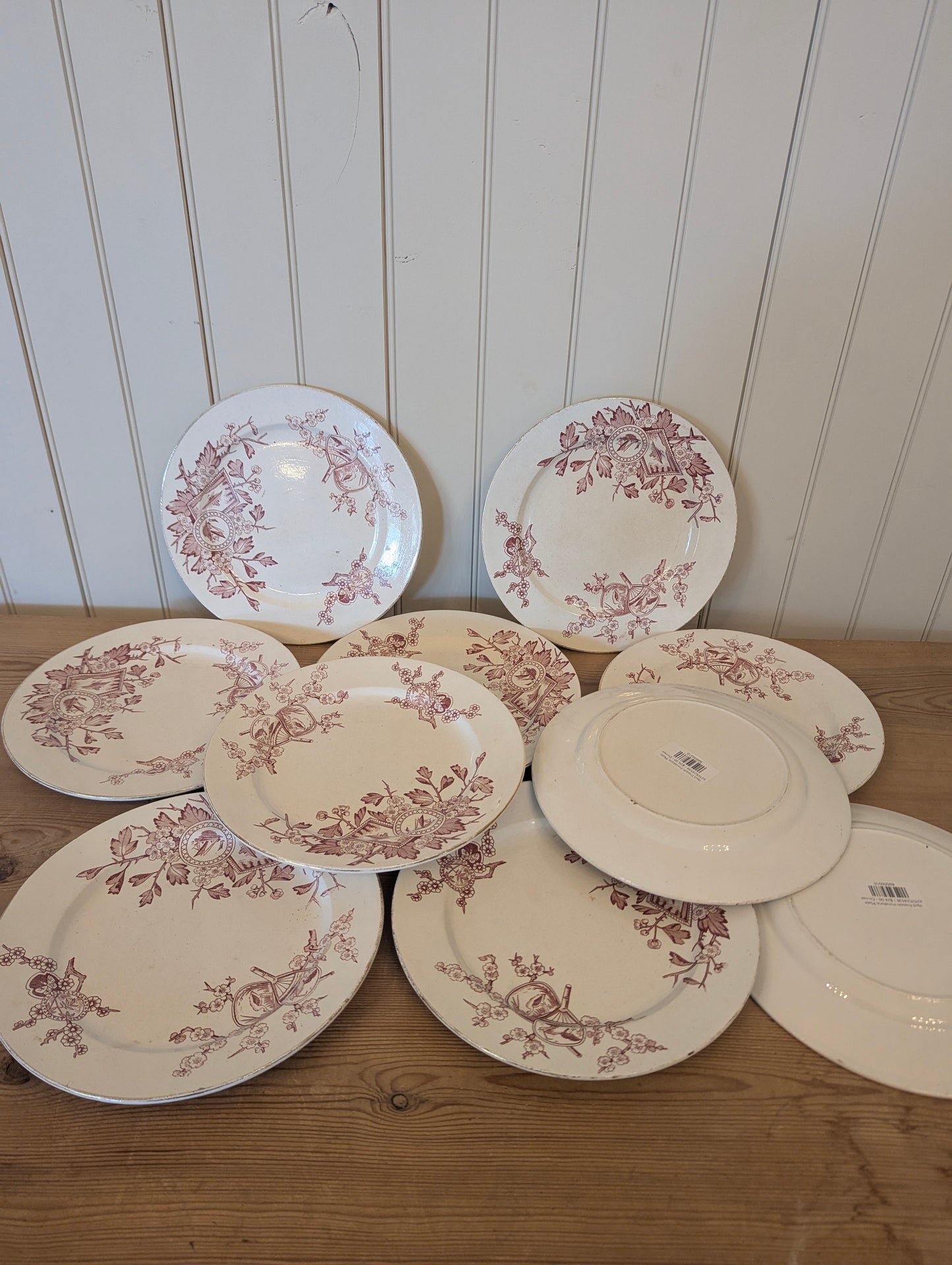 Red French Ironstone Plate