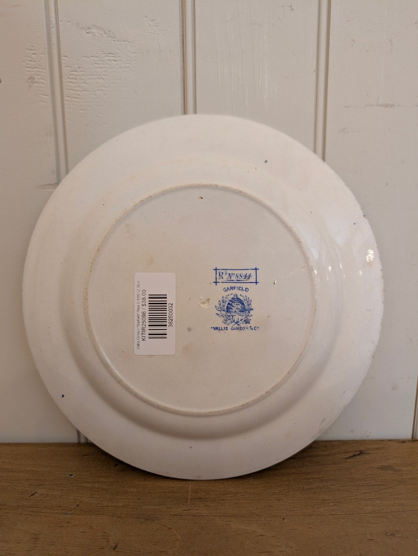Wallis Gimson "Garfield" Plate C.1885 Lt. Blue