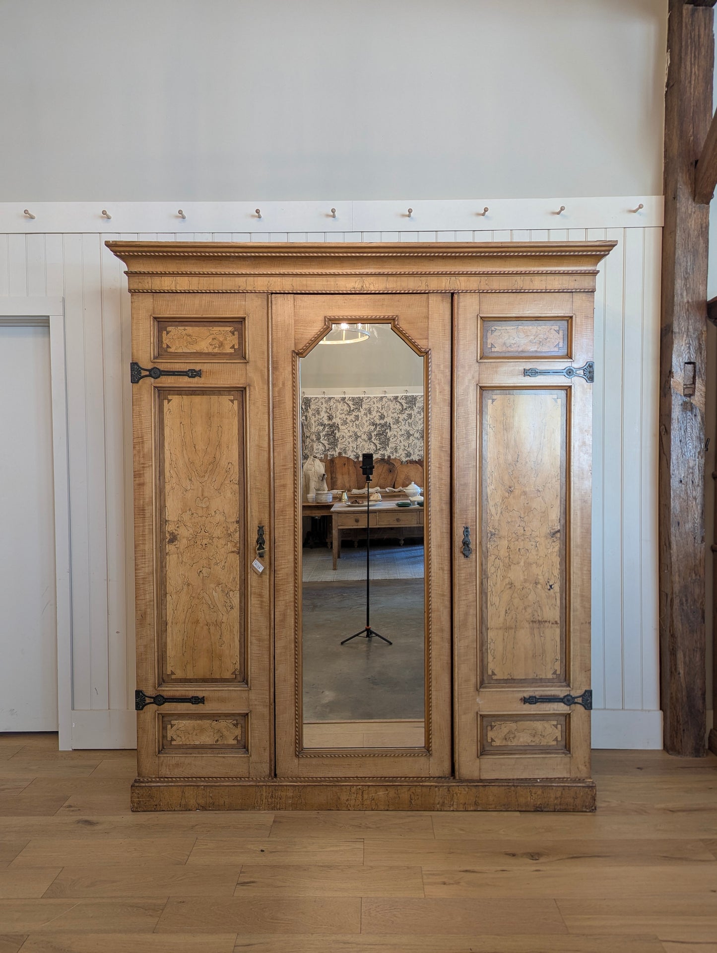 3 Door Walnut Knockdown Wardrobe