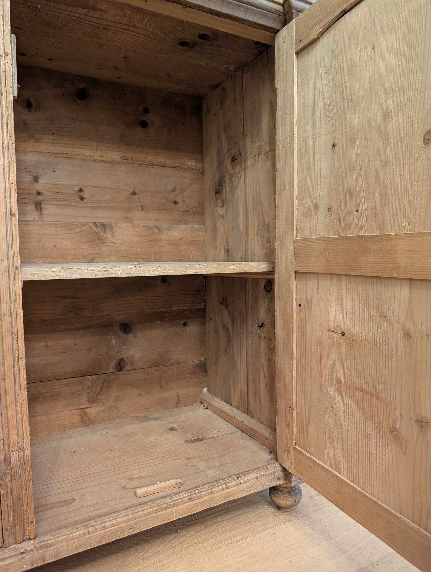 French Pine Glazed Hutch