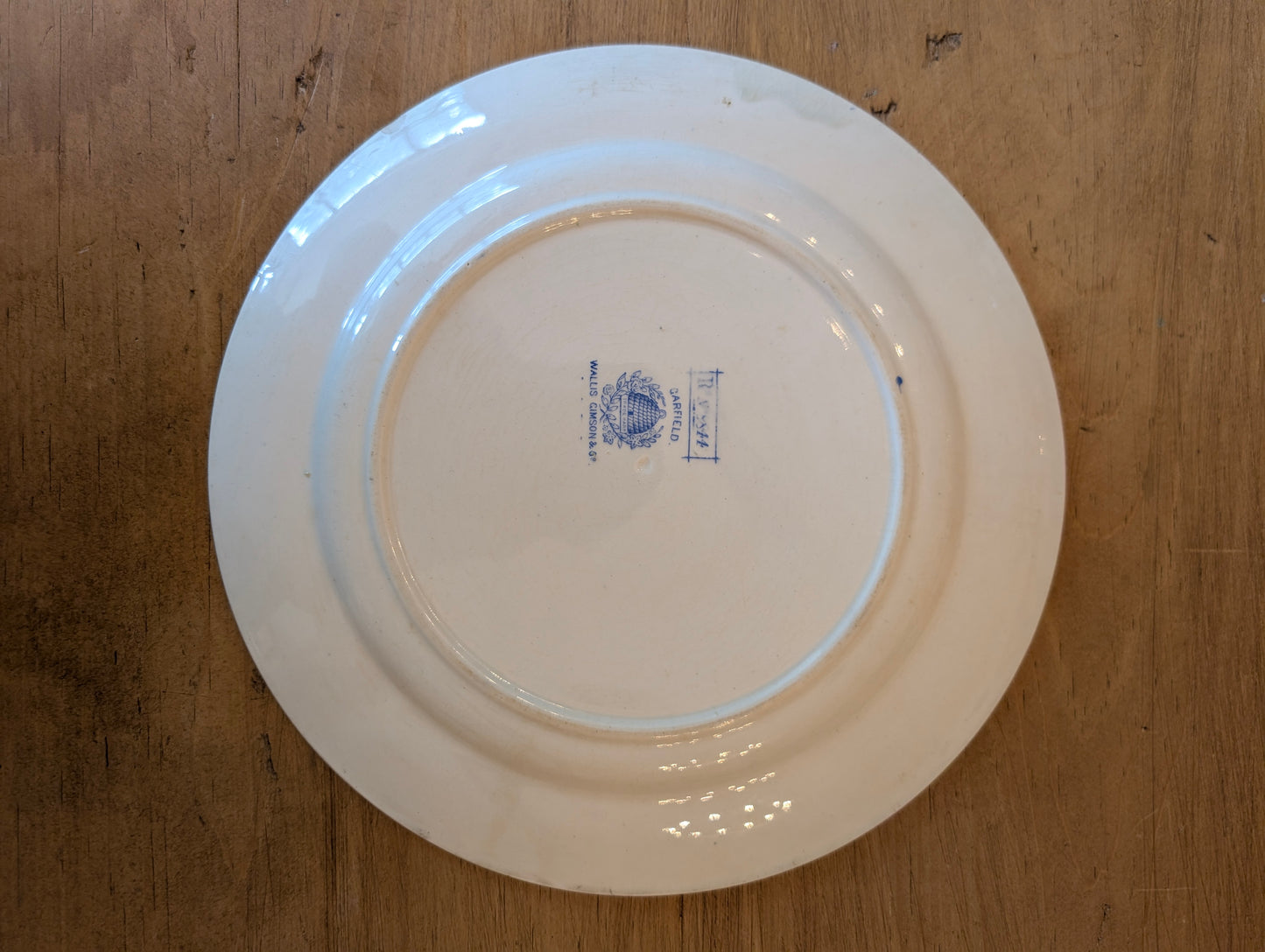 Wallis Gimson "Garfield" Dinner Plate C.1885 Lt. Blue