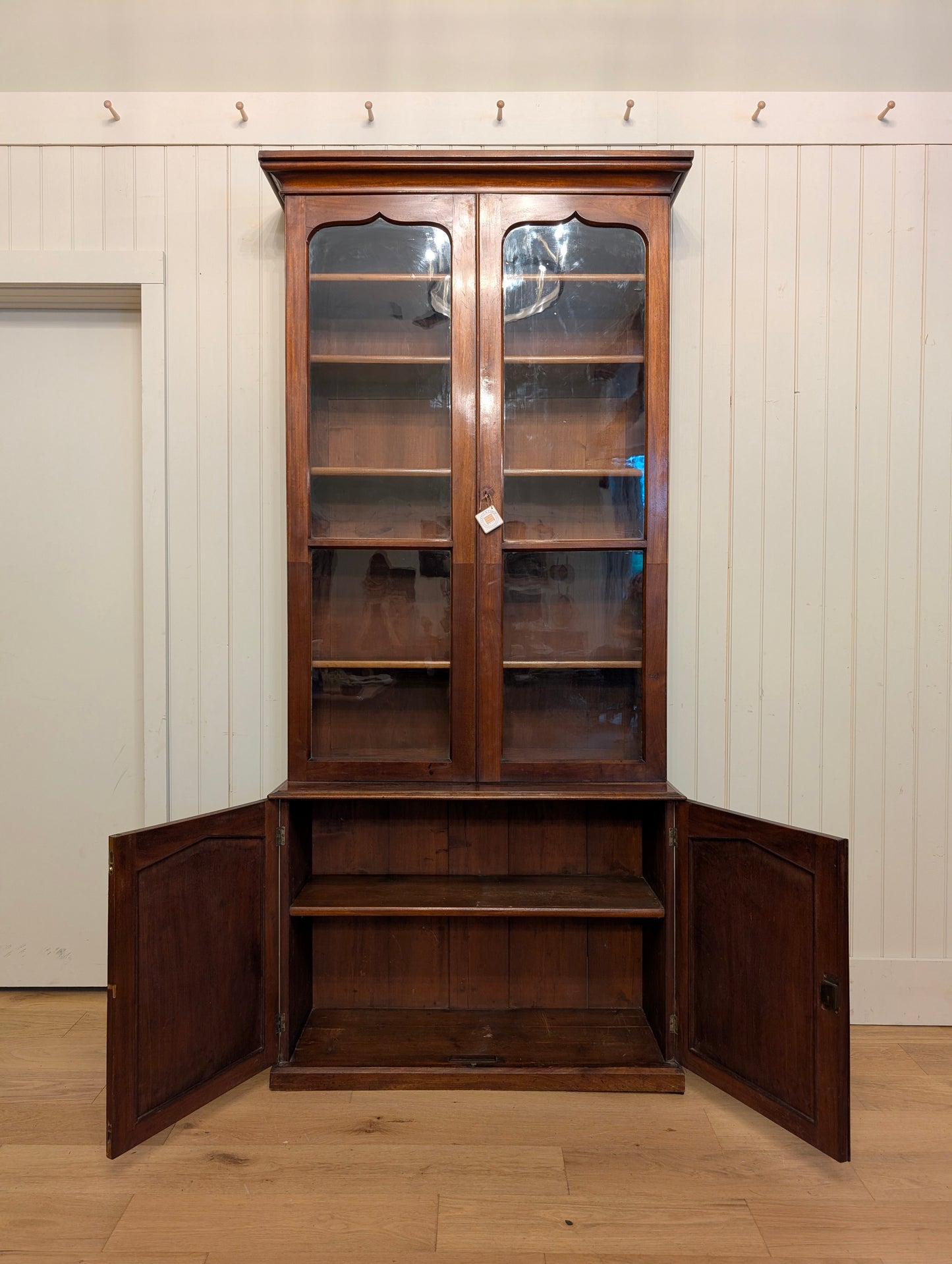 Glass Door Mahogany Hutch