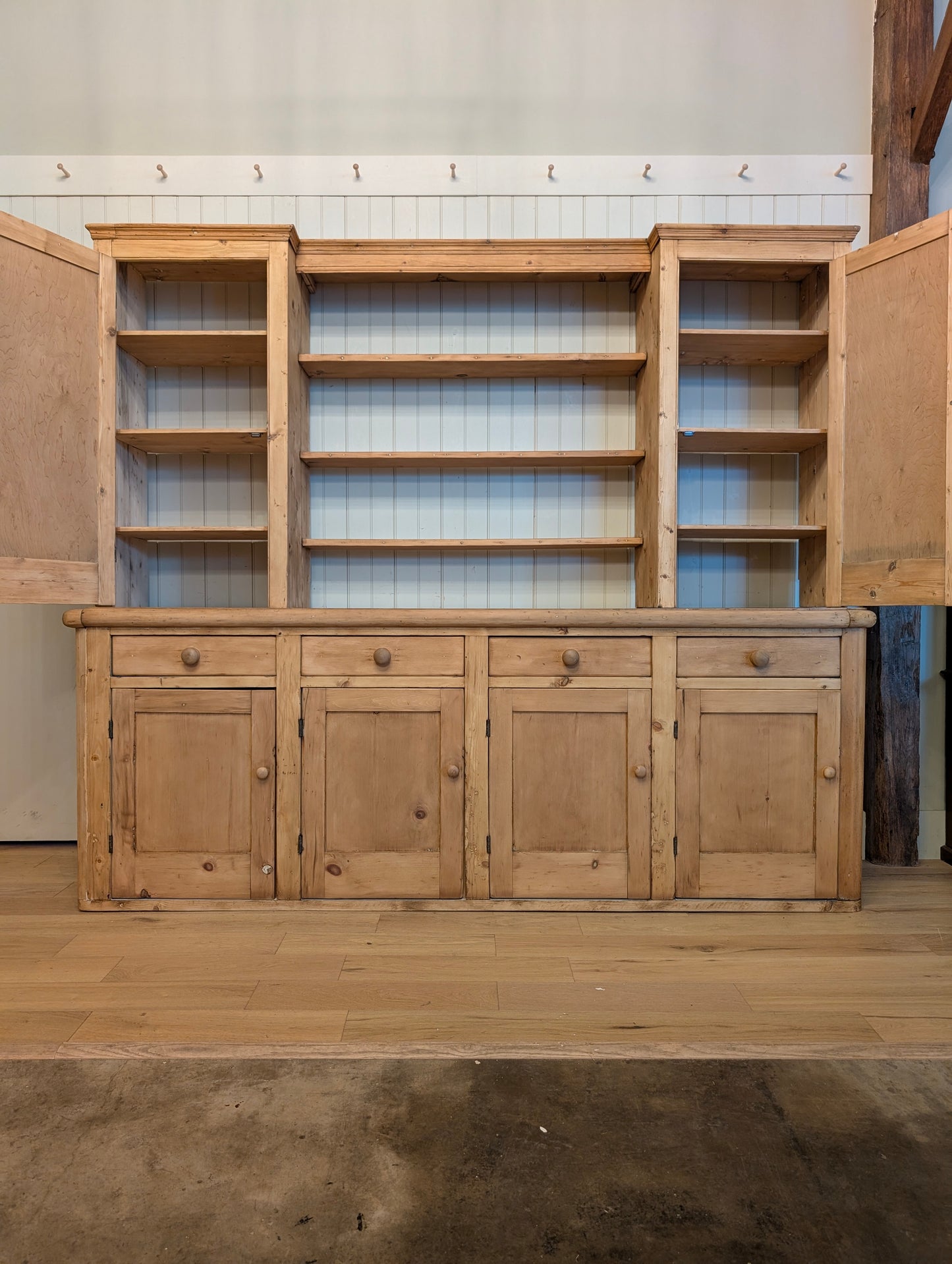8ft Pine Scullery Cupboard
