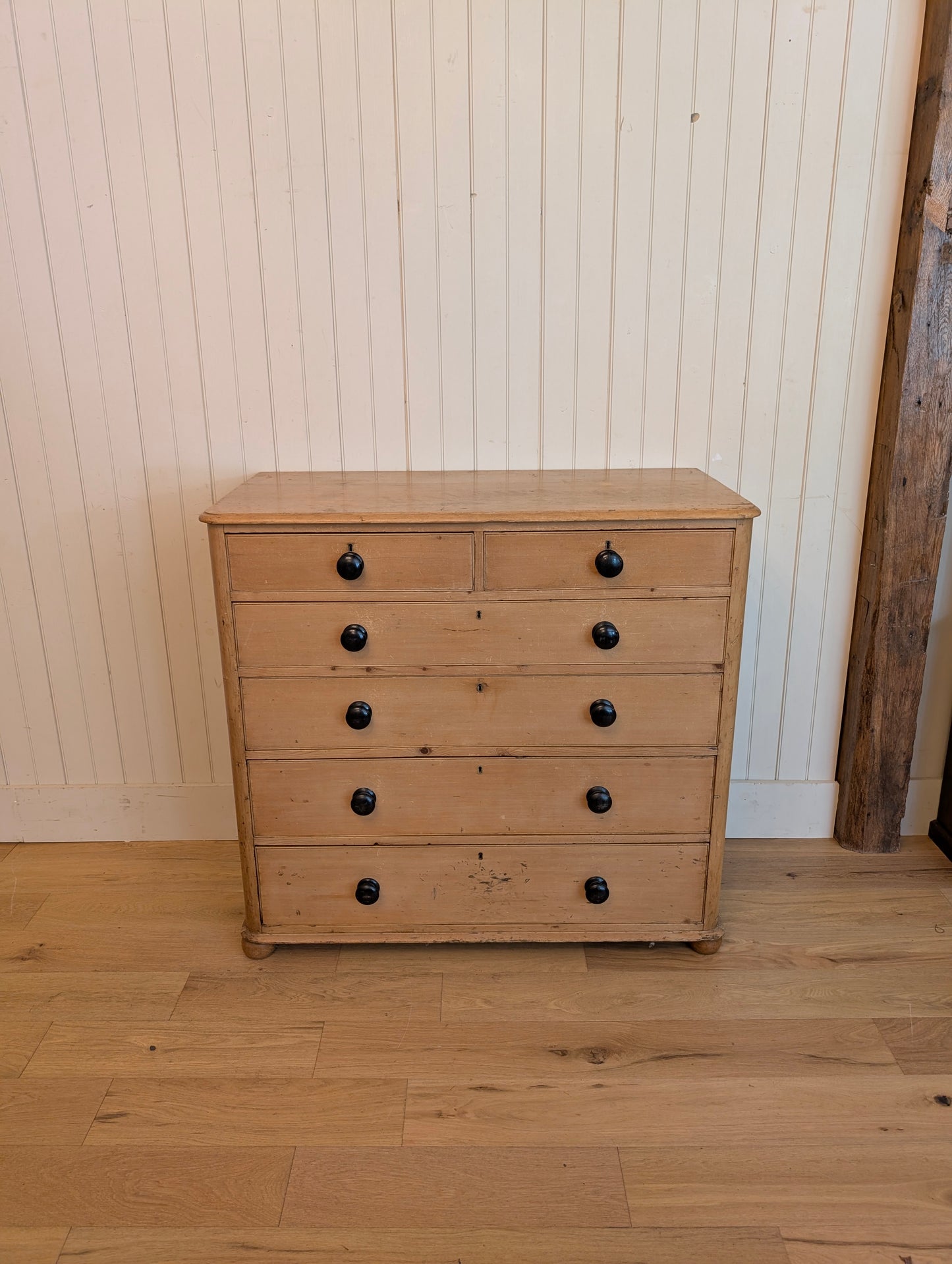 2 Over 4 English Pine Chest of Drawers