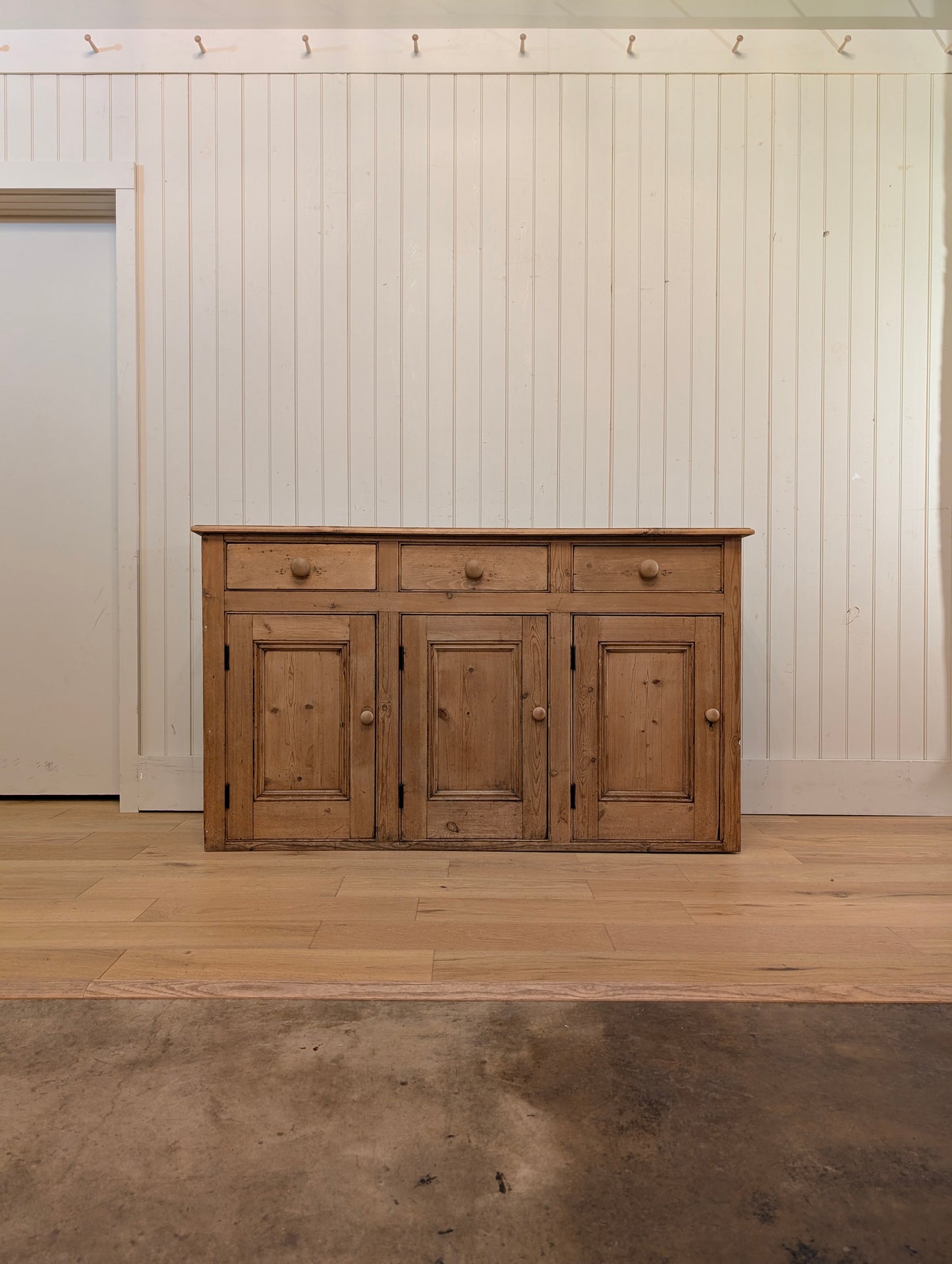 3 Over 3 English Pine Sideboard