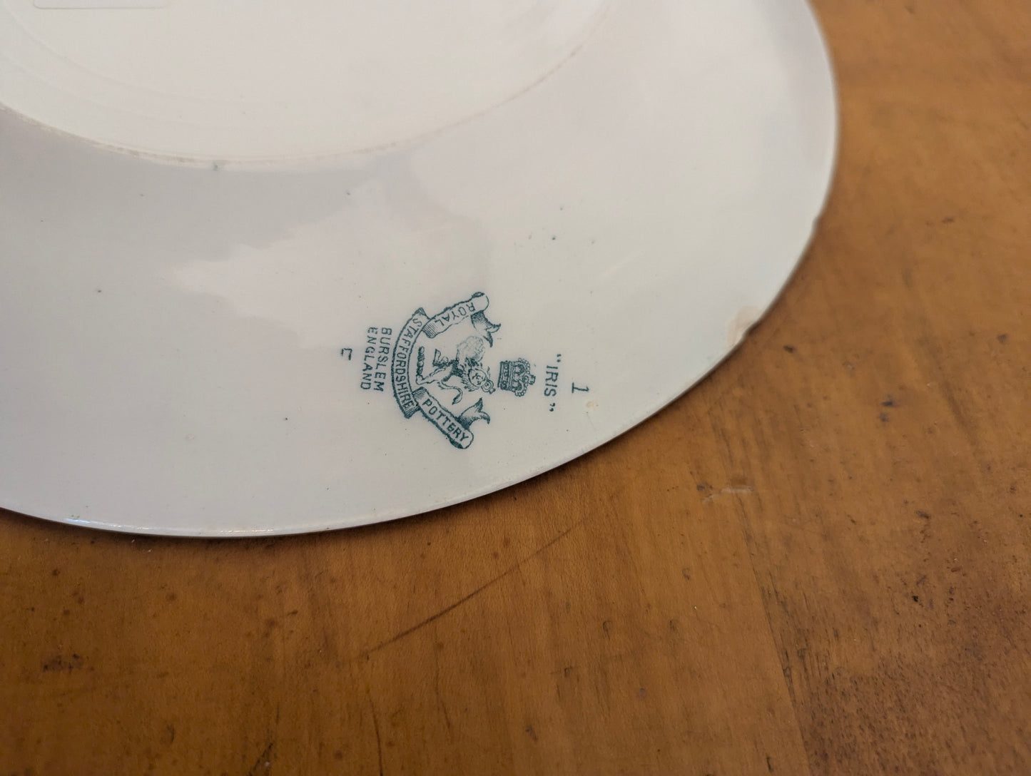 Iris Staffordshire Teal Plate
